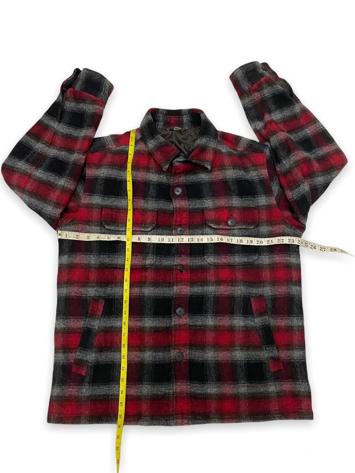 Flannel × Japanese Brand × Uniqlo VINTAGE JAPANESE BRAND WOOL CHECKERED FLANNEL JACKET Size US L / EU 52-54 / 3 - 11 Thumbnail