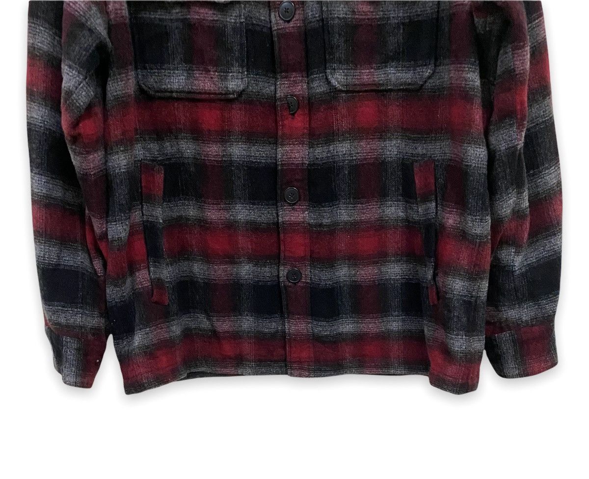 Flannel × Japanese Brand × Uniqlo VINTAGE JAPANESE BRAND WOOL CHECKERED FLANNEL JACKET Size US L / EU 52-54 / 3 - 5 Thumbnail