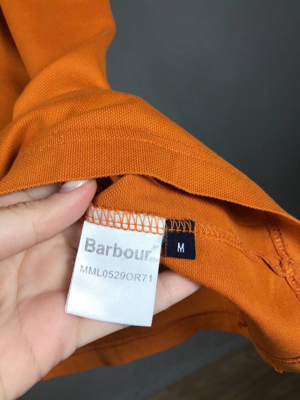 Barbour Barbour casual streetwear luxury orange polo tee Size US M / EU 48-50 / 2 - 5 Thumbnail