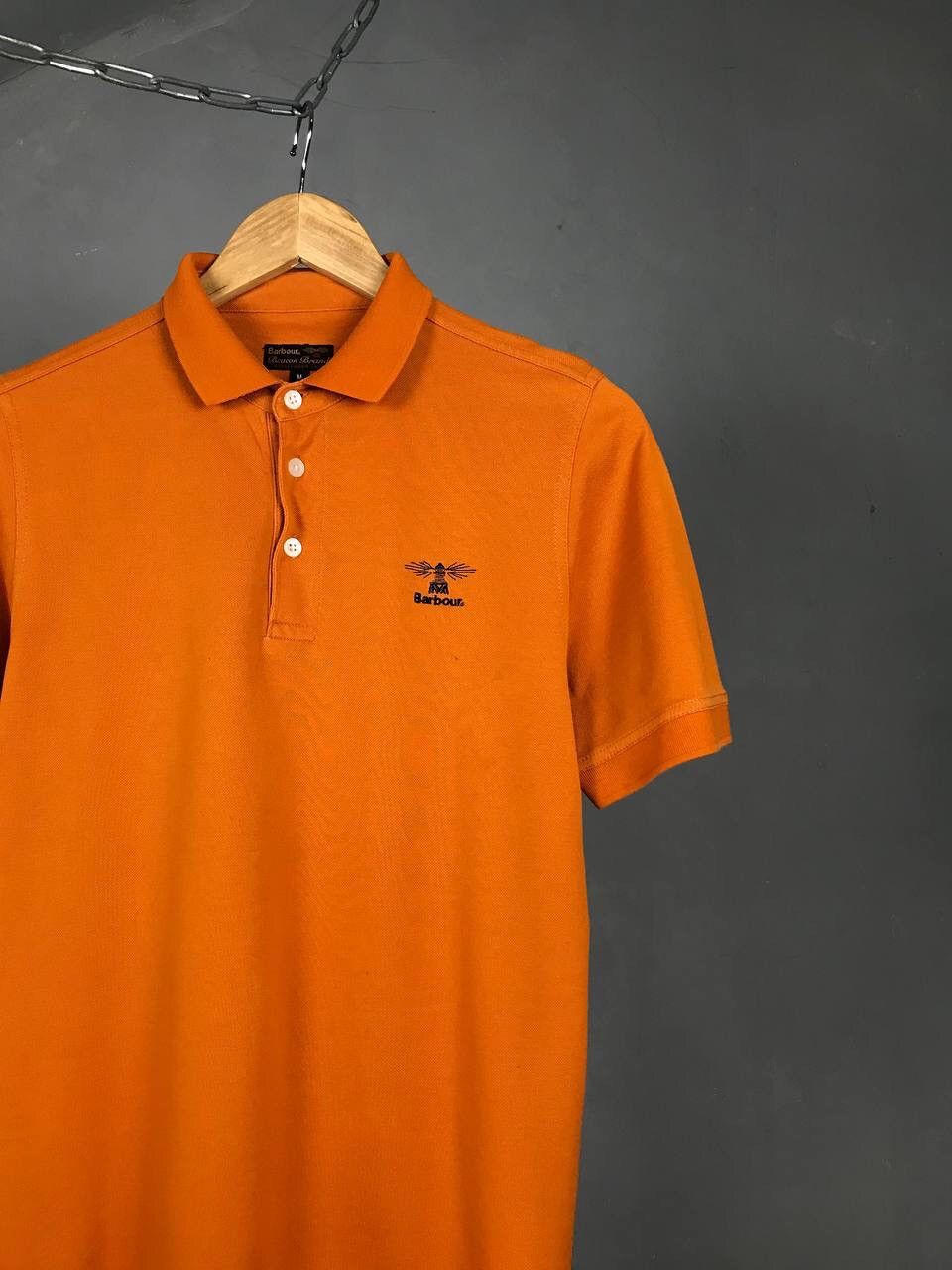 Barbour Barbour casual streetwear luxury orange polo tee Size US M / EU 48-50 / 2 - 2 Thumbnail
