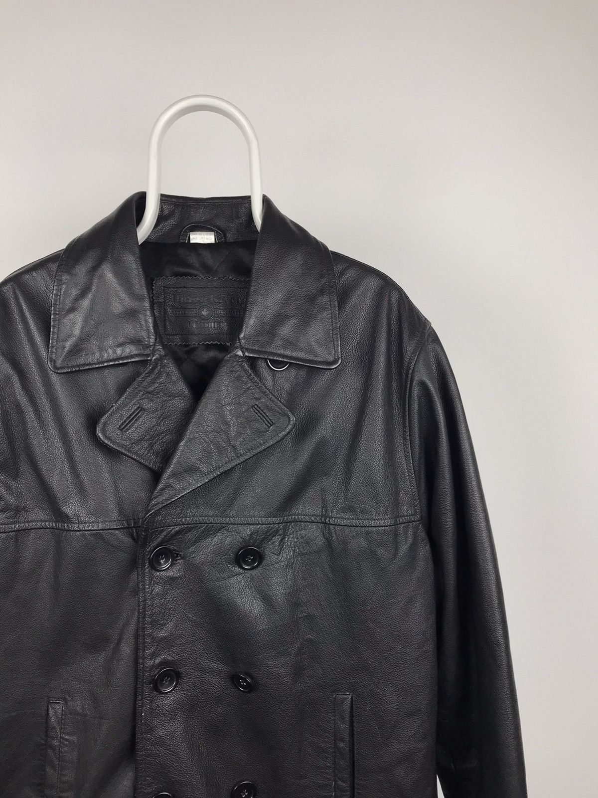 Vintage Vintage Union River Doudle Breasted Leather Coat Trench Size US XL / EU 56 / 4 - 2 Thumbnail