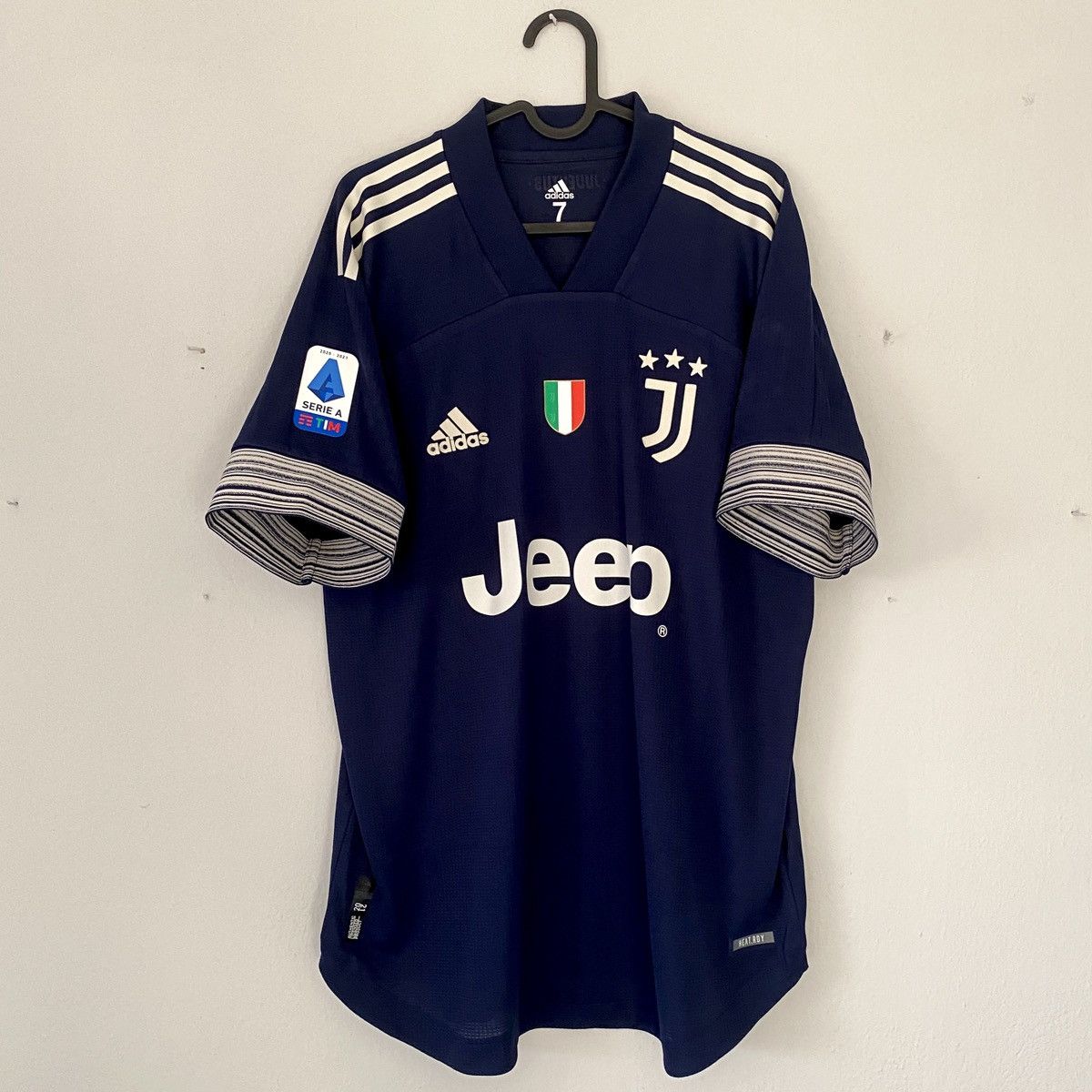 Adidas 2020 2021 GAME ISSUE Ronaldo Juventus Adidas Soccer Jersey 7 Size US L / EU 52-54 / 3 - 4 Thumbnail