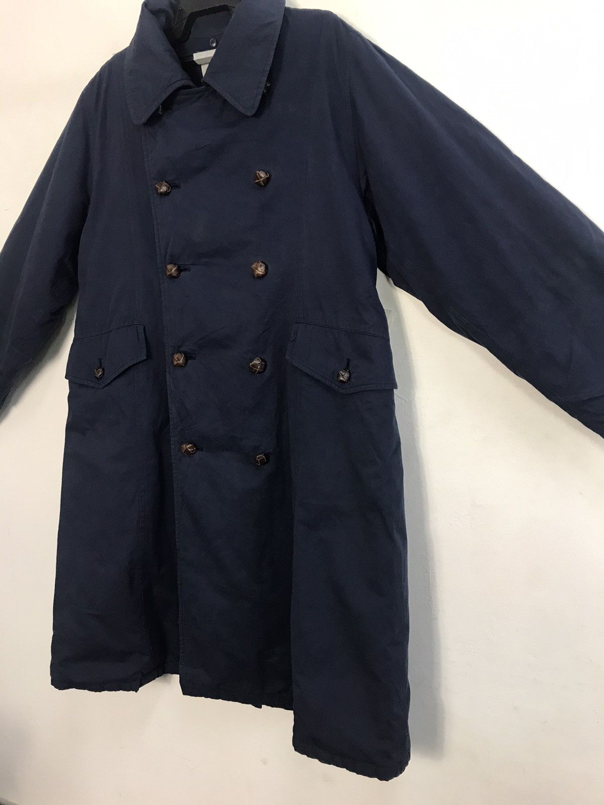 Designer × Issey Miyake × Japanese Brand Vintage I.S Issey Miyake Trench Coat Double Breasted Jacket Size US L / EU 52-54 / 3 - 4 Thumbnail