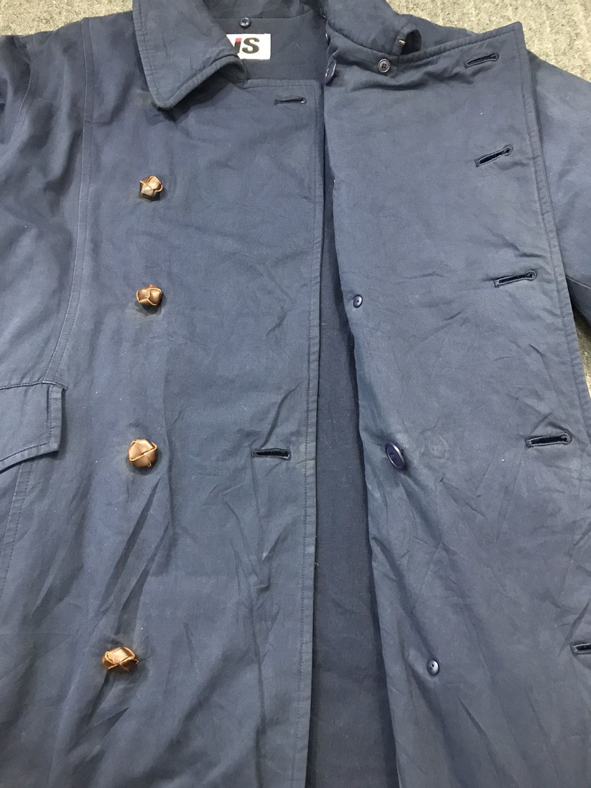 Designer × Issey Miyake × Japanese Brand Vintage I.S Issey Miyake Trench Coat Double Breasted Jacket Size US L / EU 52-54 / 3 - 6 Thumbnail