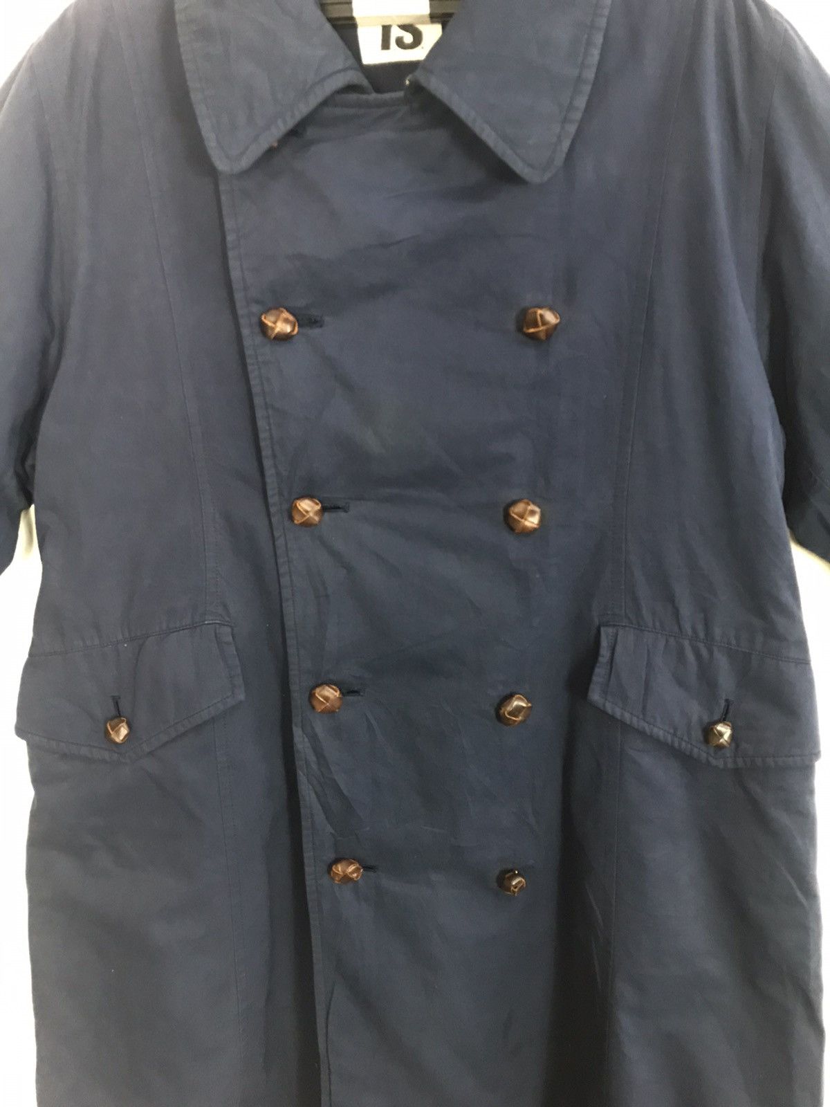 Designer × Issey Miyake × Japanese Brand Vintage I.S Issey Miyake Trench Coat Double Breasted Jacket Size US L / EU 52-54 / 3 - 2 Thumbnail