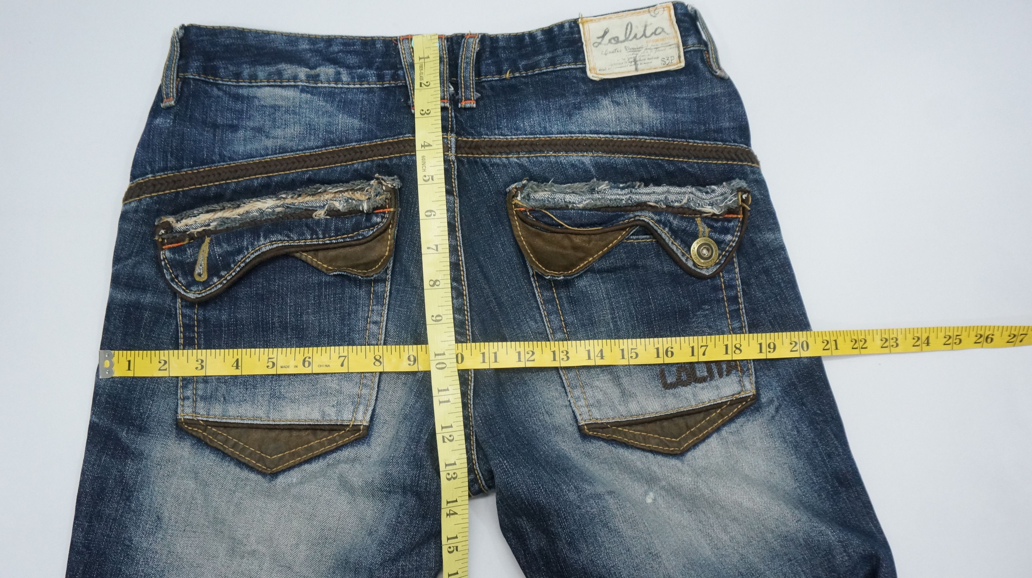 Japanese Brand Dope 🔥 LOLITA Vintage Distressed Ripped Jeans Waist 31 Size US 31 - 17 Thumbnail