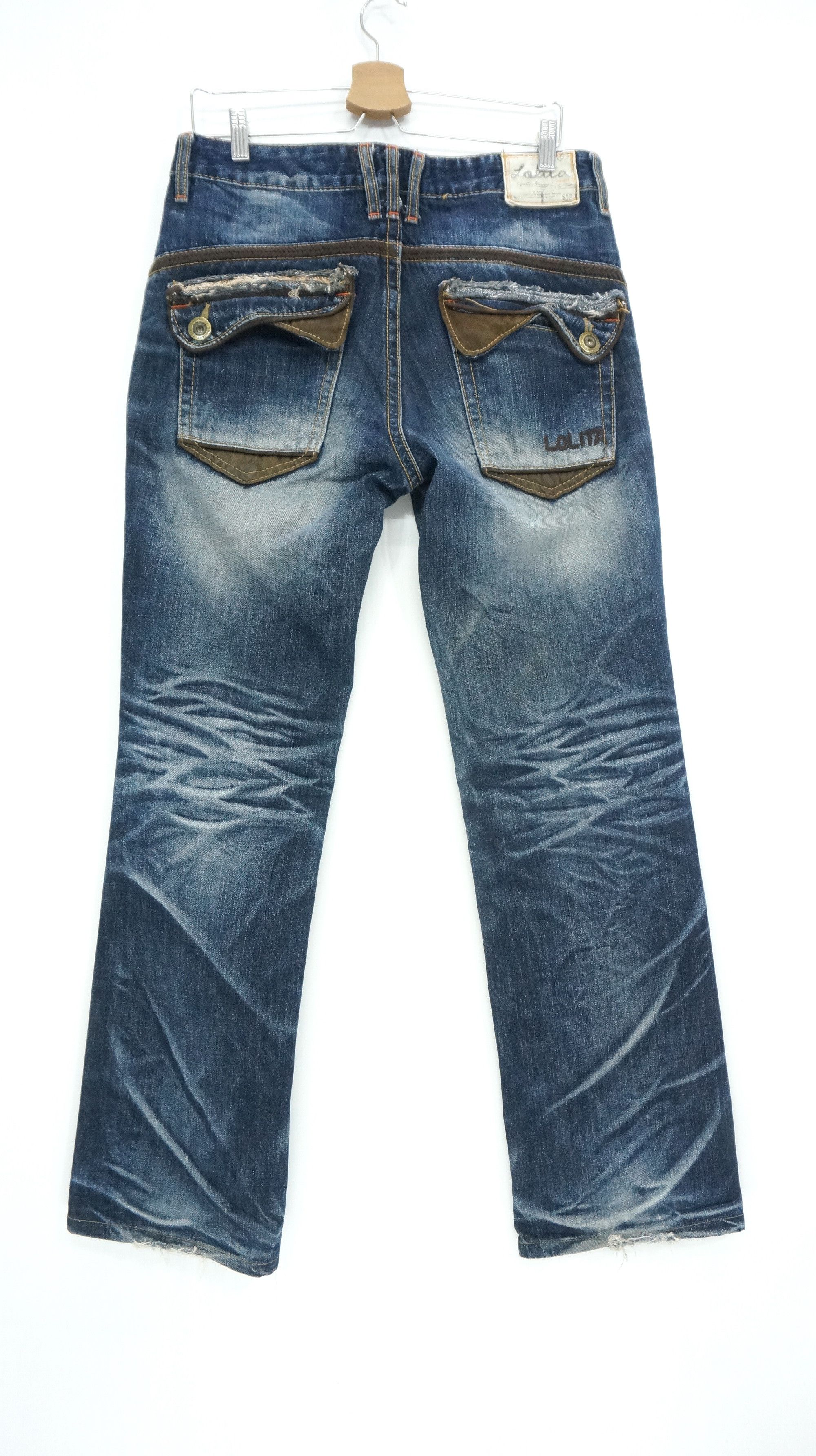 Japanese Brand Dope 🔥 LOLITA Vintage Distressed Ripped Jeans Waist 31 Size US 31 - 2 Thumbnail
