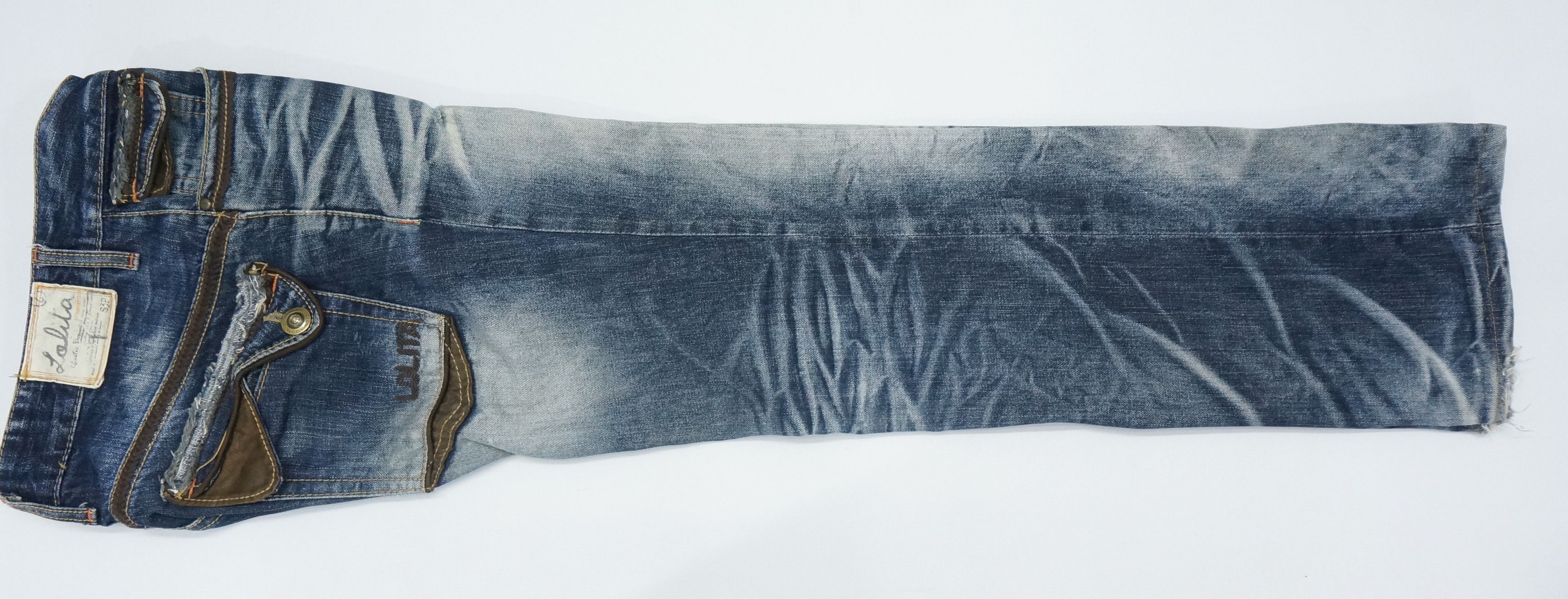 Japanese Brand Dope 🔥 LOLITA Vintage Distressed Ripped Jeans Waist 31 Size US 31 - 11 Thumbnail