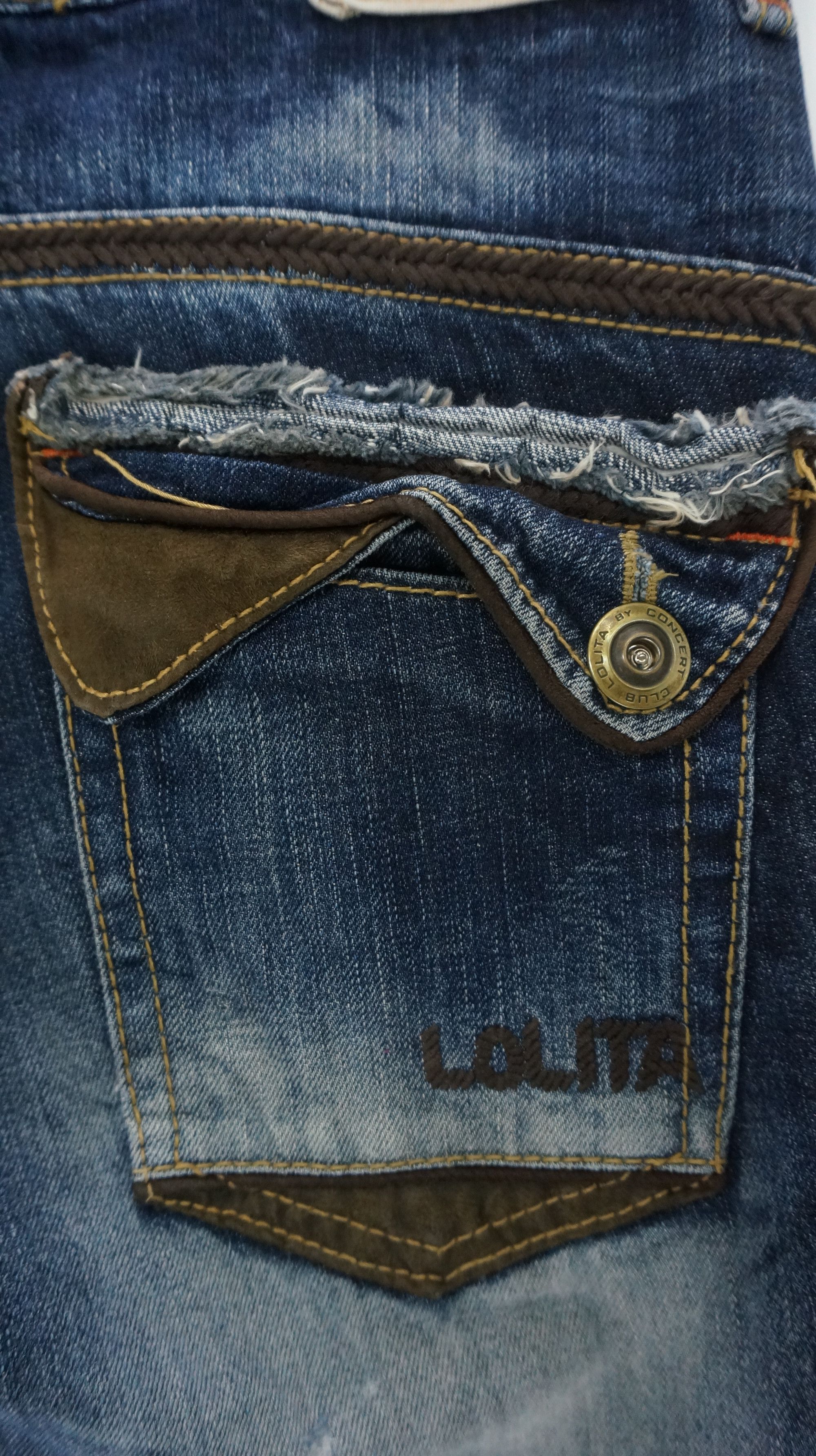 Japanese Brand Dope 🔥 LOLITA Vintage Distressed Ripped Jeans Waist 31 Size US 31 - 7 Thumbnail