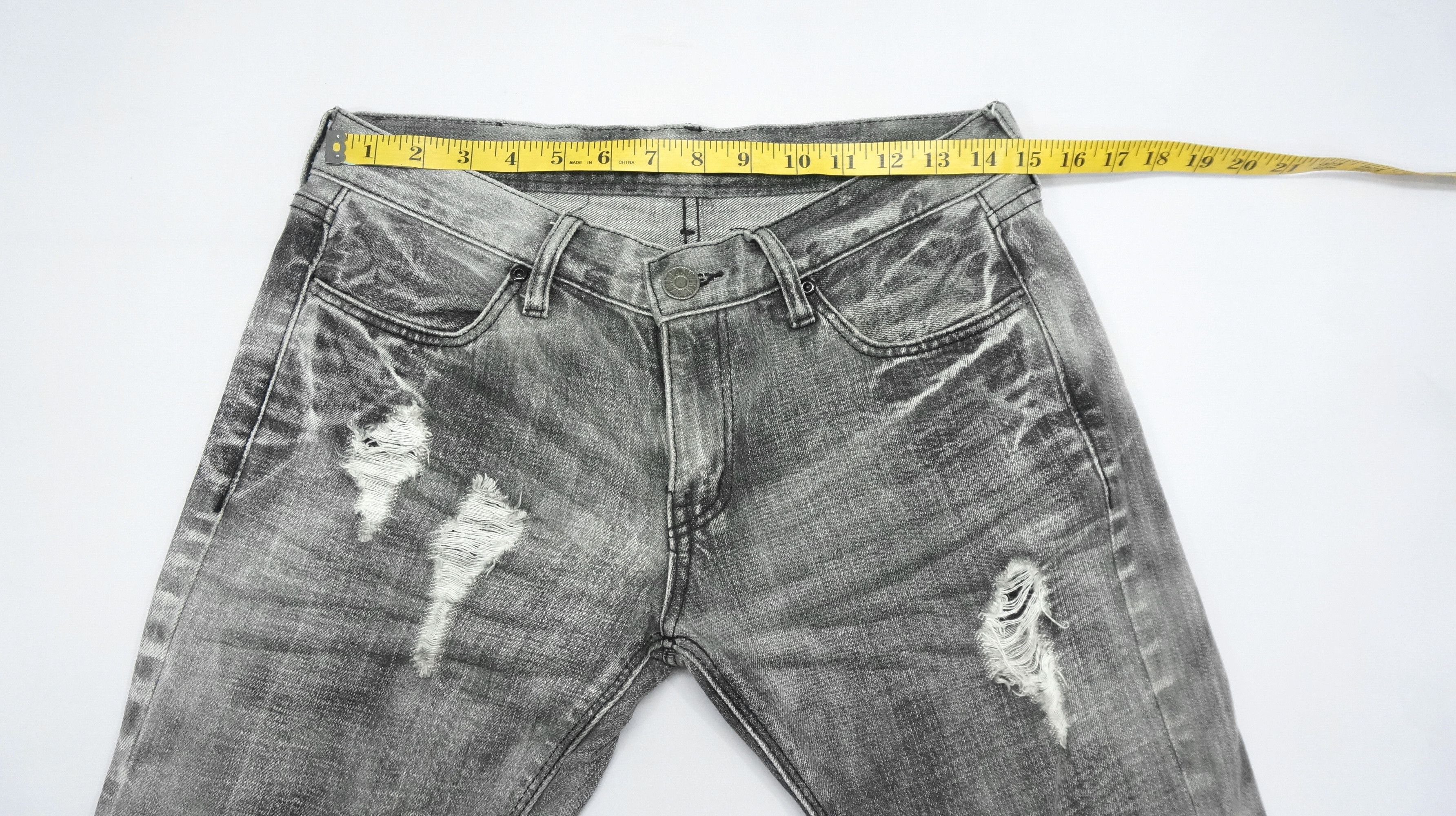 Hysteric Glamour × Tornado Mart × Vintage VTG FLARE 🔥 BLACK BACCARA Distressed Smoke Acid Wash Jeans Size US 28 / EU 44 - 11 Thumbnail