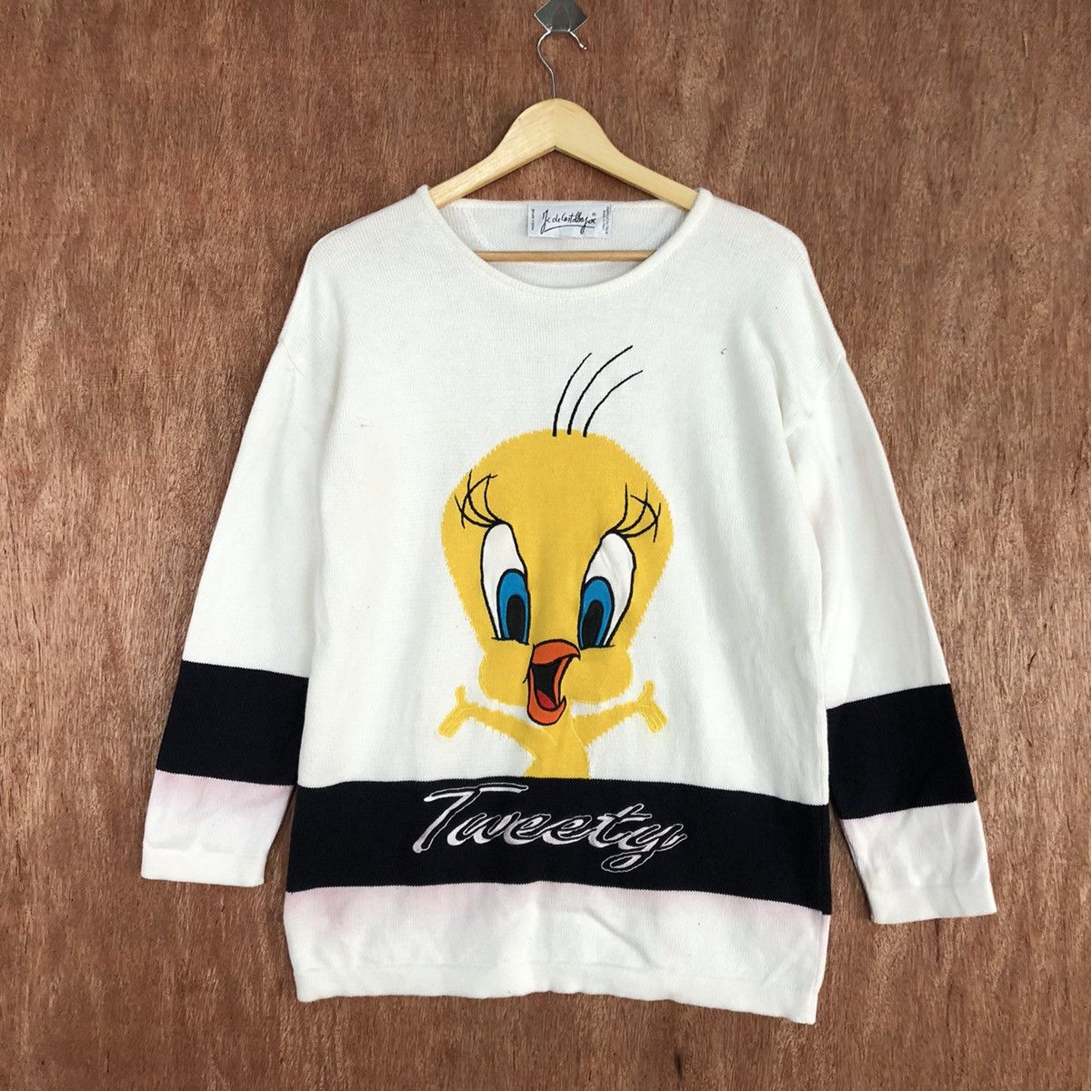 image of Disney x Italian Designers Dl Jean Charles De Castelbajac Twitty Knitwear Italy C721 in White (Size