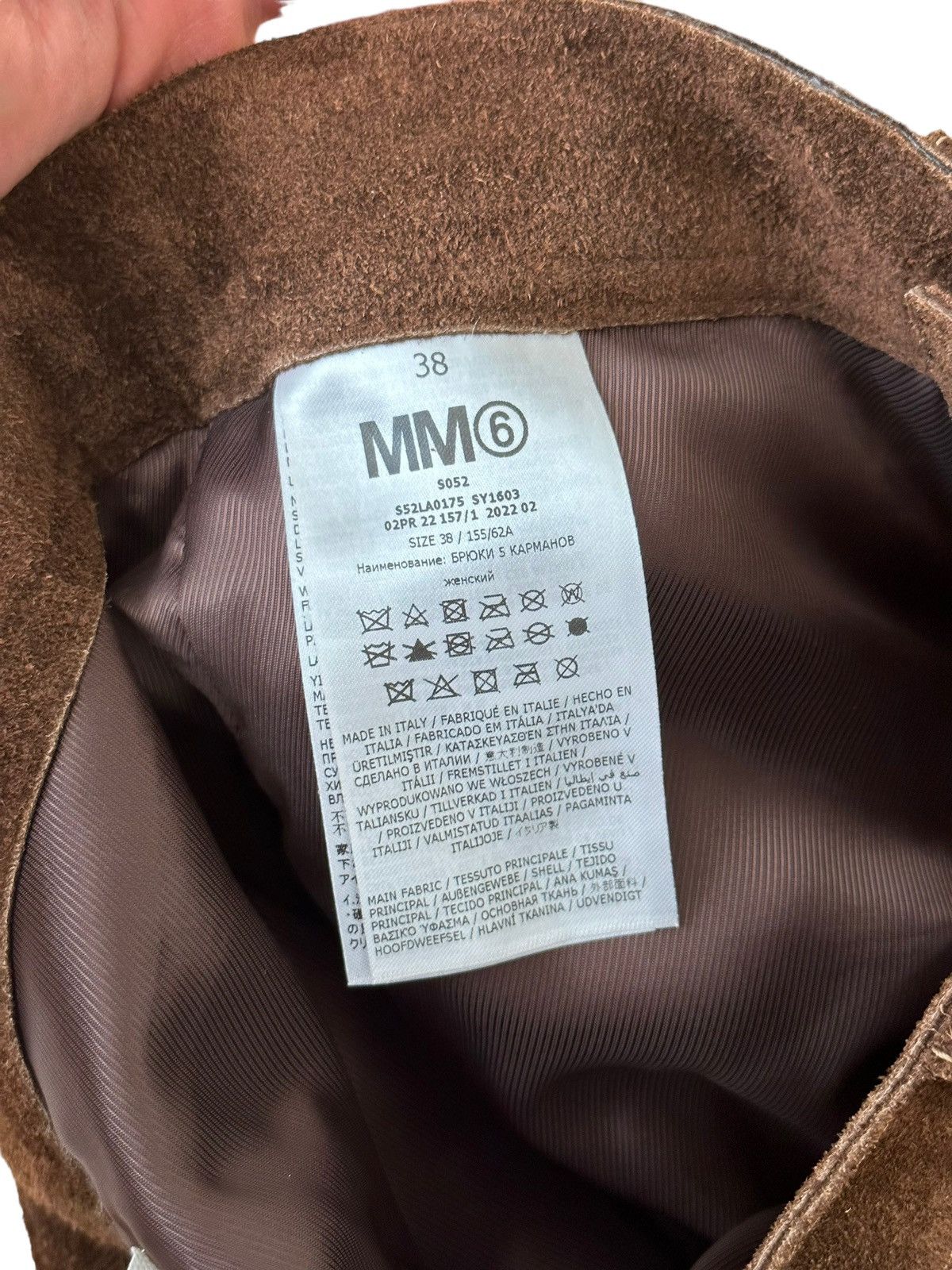 Maison Margiela Sz38 $1350 Calfskin Suede Leather Patch Pants Size 26" / US 2 / IT 38 - 12 Thumbnail