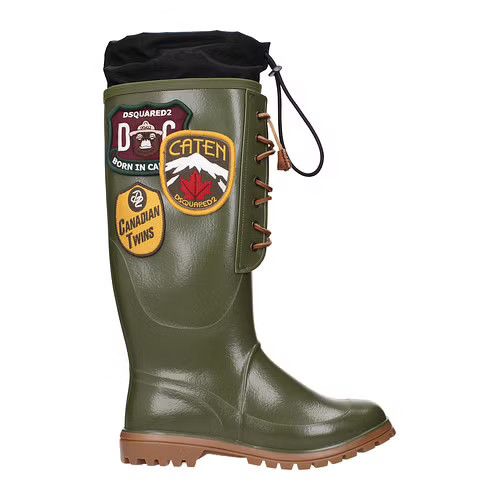 image of Dsquared2 Boots In Green, Men's (Size 12)