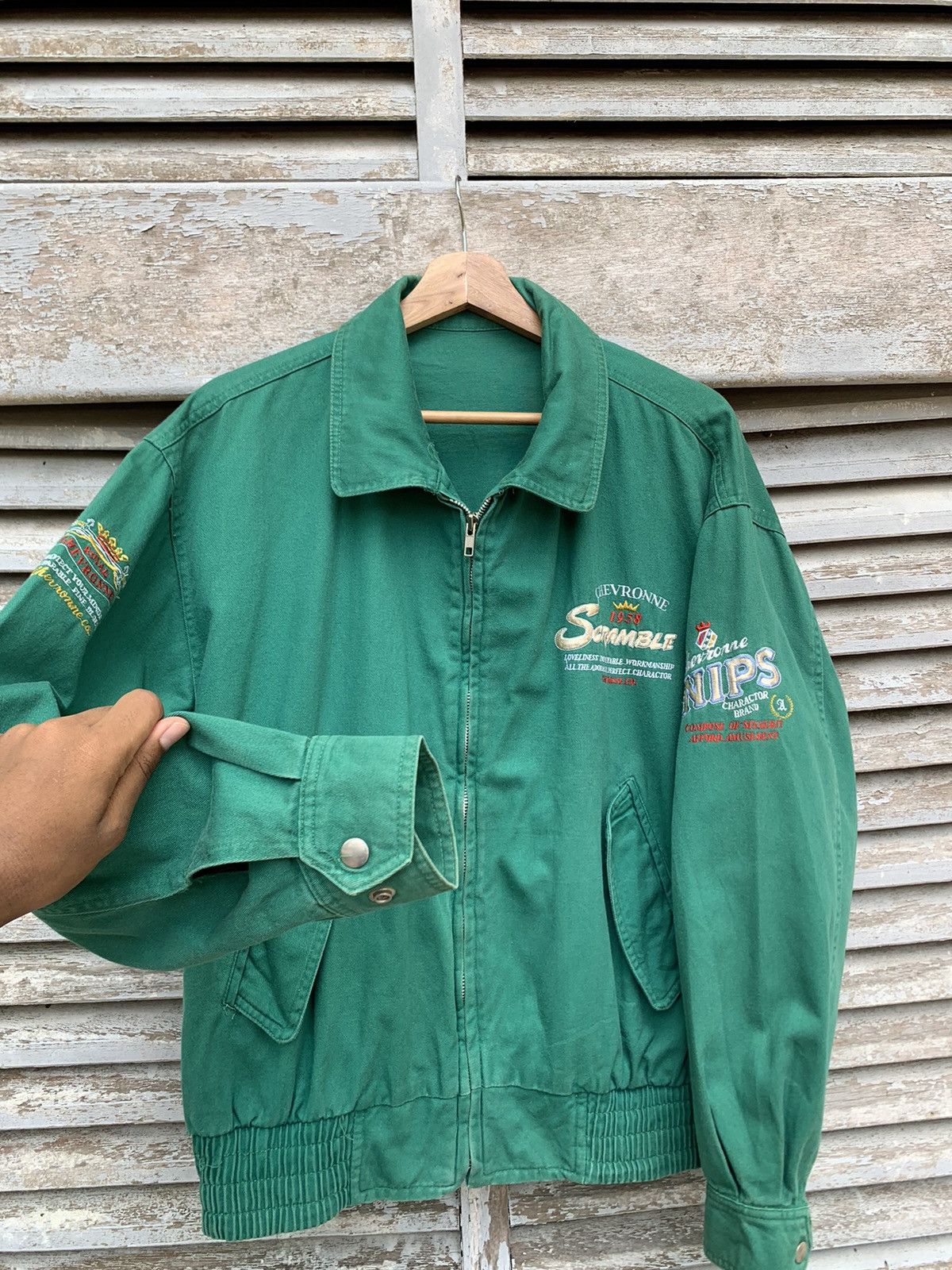 Vintage 👹Vintage Faded SCRAMBLE Bomber Jacket Size US M / EU 48-50 / 2 - 7 Thumbnail