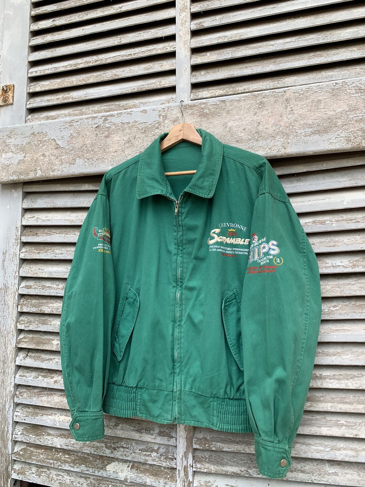 Vintage 👹Vintage Faded SCRAMBLE Bomber Jacket Size US M / EU 48-50 / 2 - 3 Thumbnail