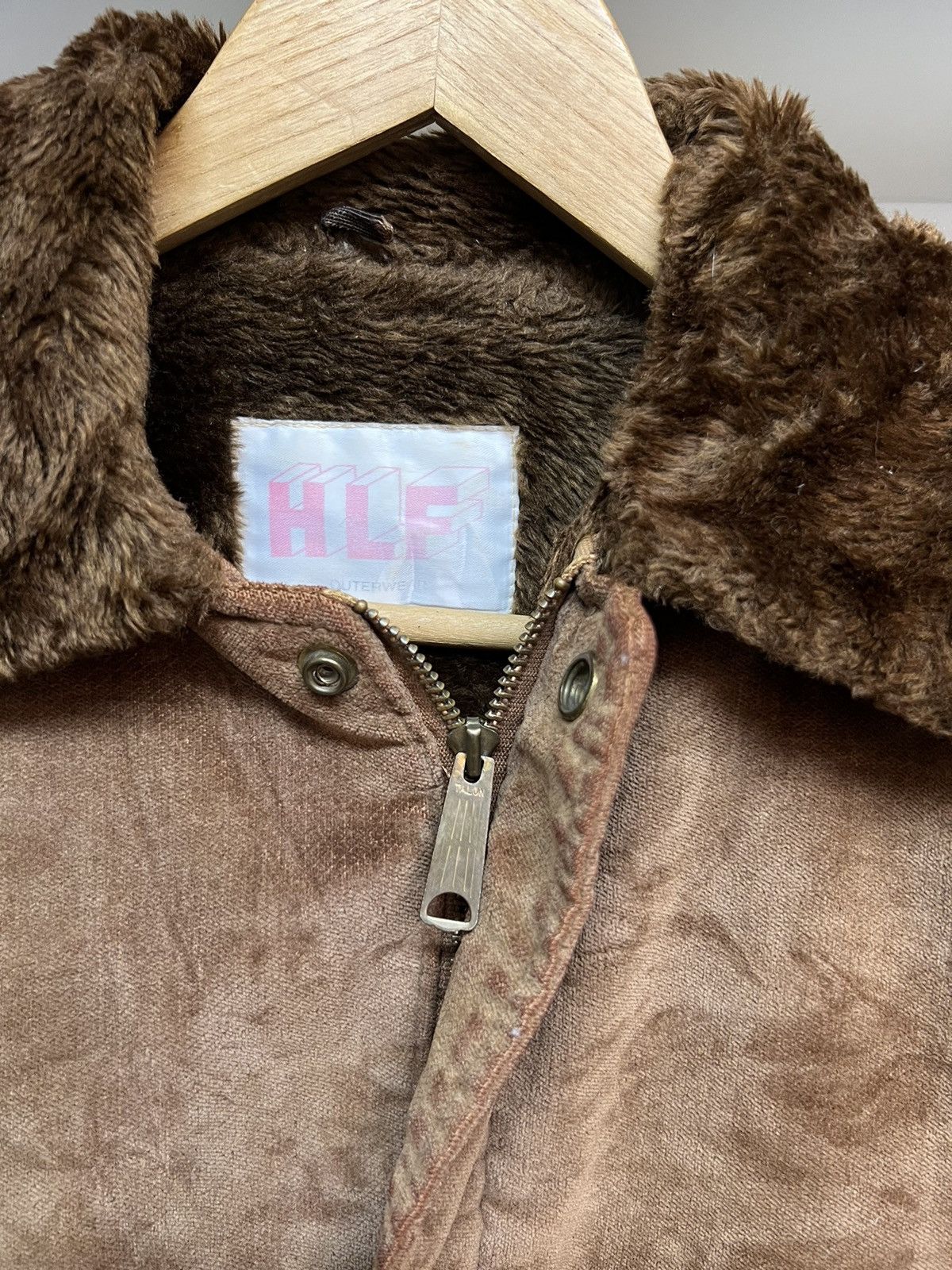 Japanese Brand HLF Japan Velvet Shearling Jacket Size US M / EU 48-50 / 2 - 7 Thumbnail