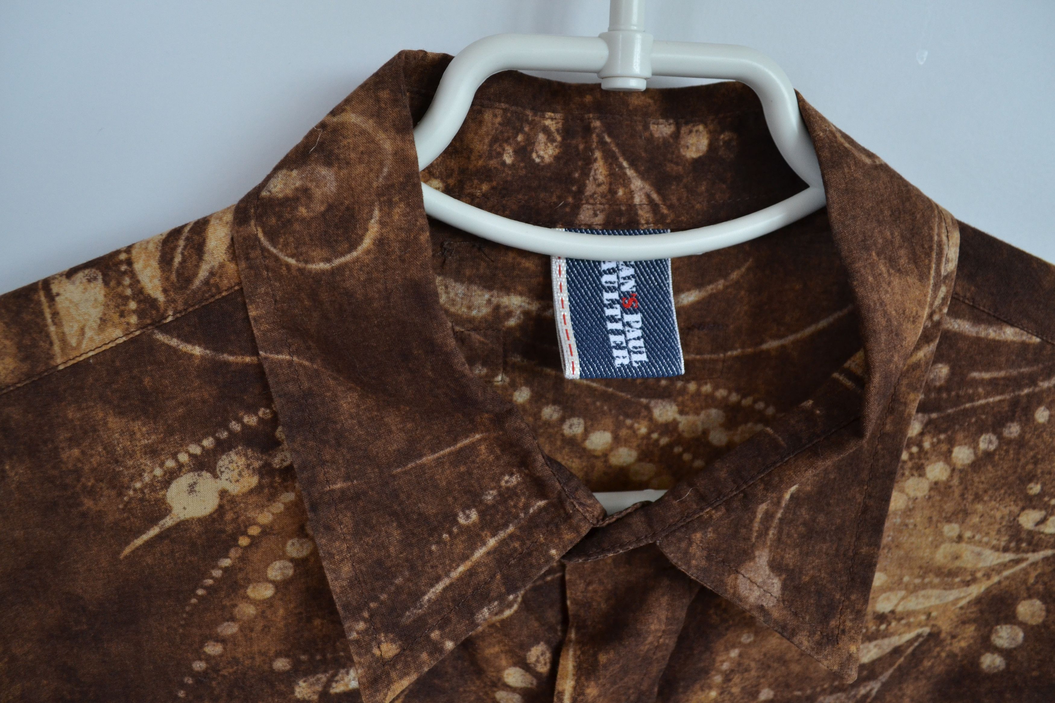 Jean Paul Gaultier Jean Paul Gaultier Shirt Long Sleeve Printed Brown 90s Size US S / EU 44-46 / 1 - 6 Thumbnail