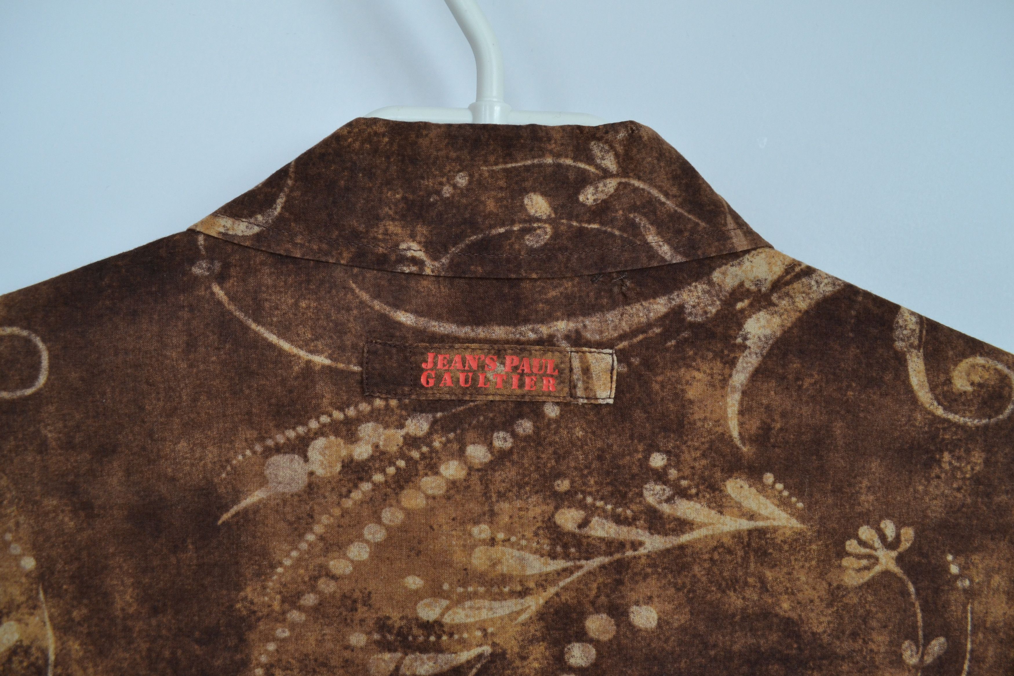Jean Paul Gaultier Jean Paul Gaultier Shirt Long Sleeve Printed Brown 90s Size US S / EU 44-46 / 1 - 8 Thumbnail