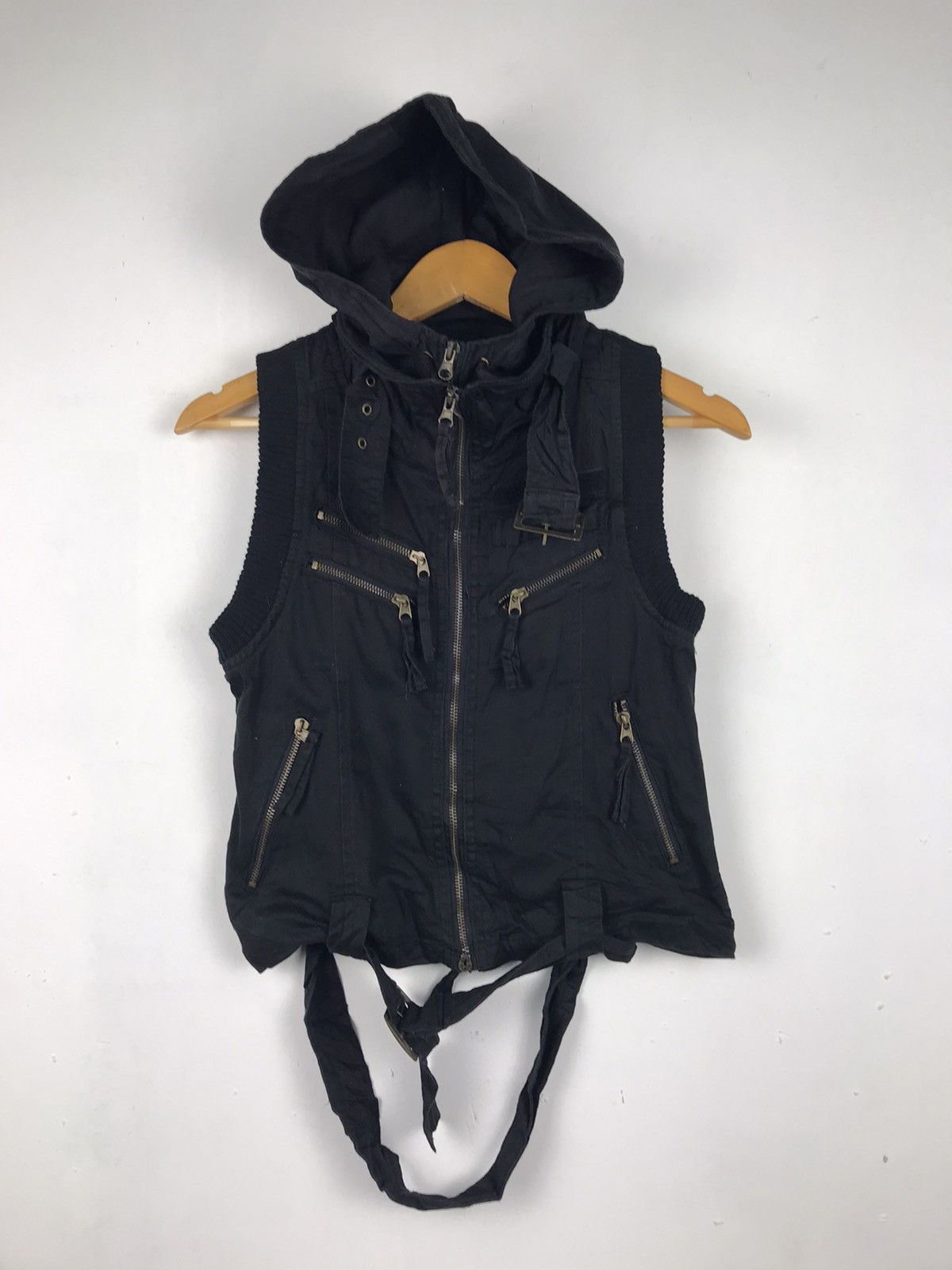 🔥Punk Not Death vest Jacket with hoodie Rare Punk Design🔥