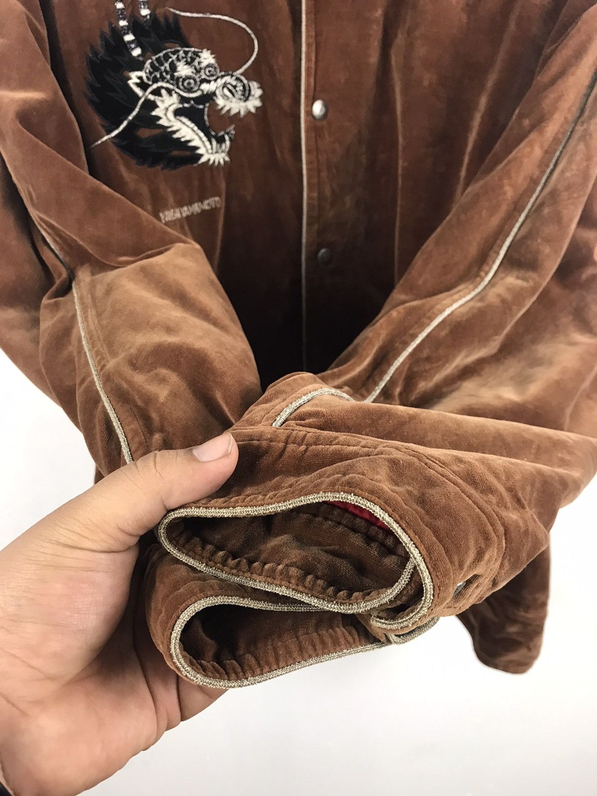 Kansai Yamamoto Vintage 80's Kansai Yamamoto Velvet Sukajan Rare Design Size US M / EU 48-50 / 2 - 6 Thumbnail