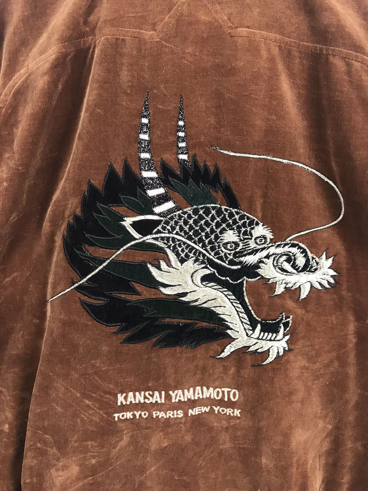 Kansai Yamamoto Vintage 80's Kansai Yamamoto Velvet Sukajan Rare Design Size US M / EU 48-50 / 2 - 7 Thumbnail