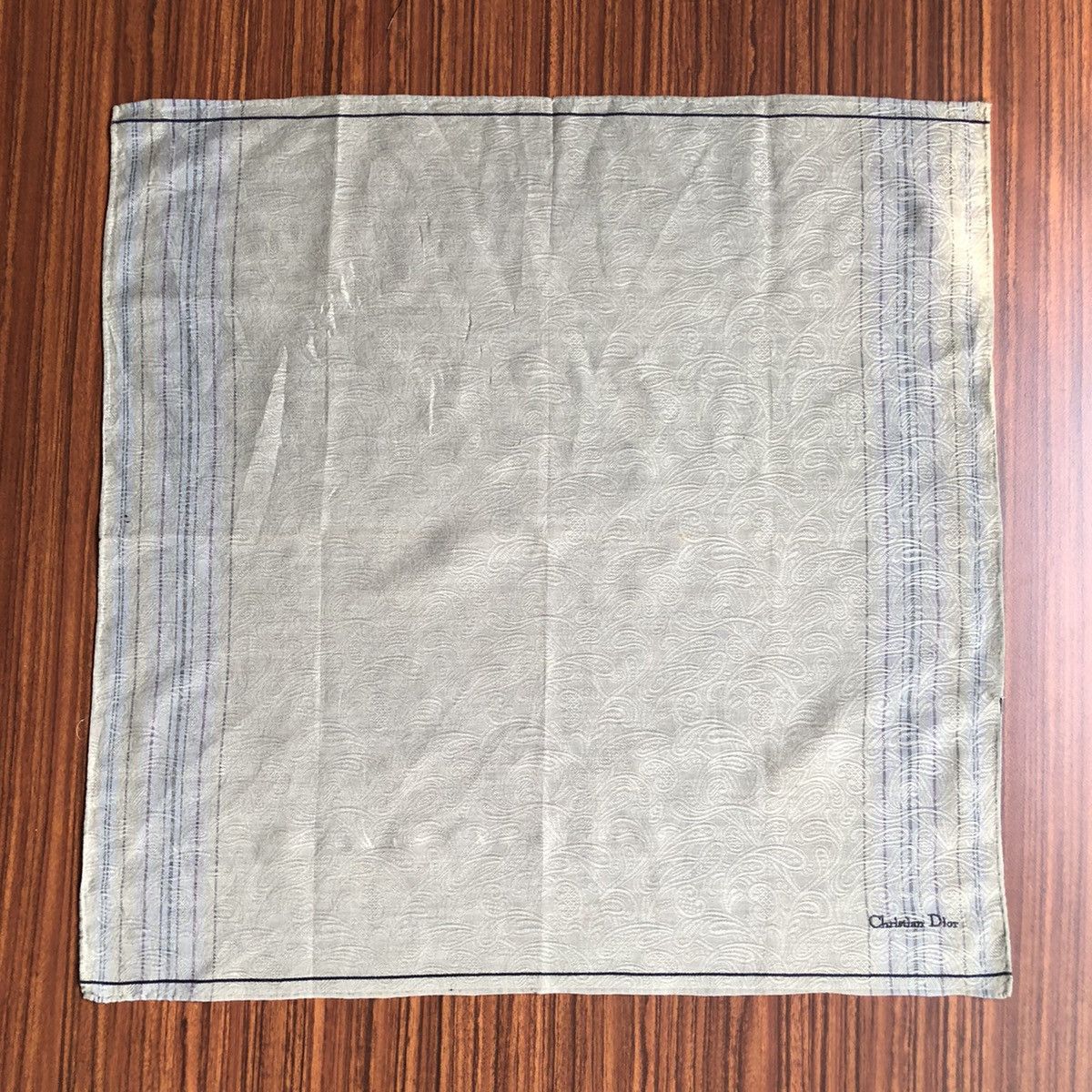Christian Dior Monsieur Vintage Christian Dior Handkerchief Pocket Square Paisley Size ONE SIZE - 2 Thumbnail
