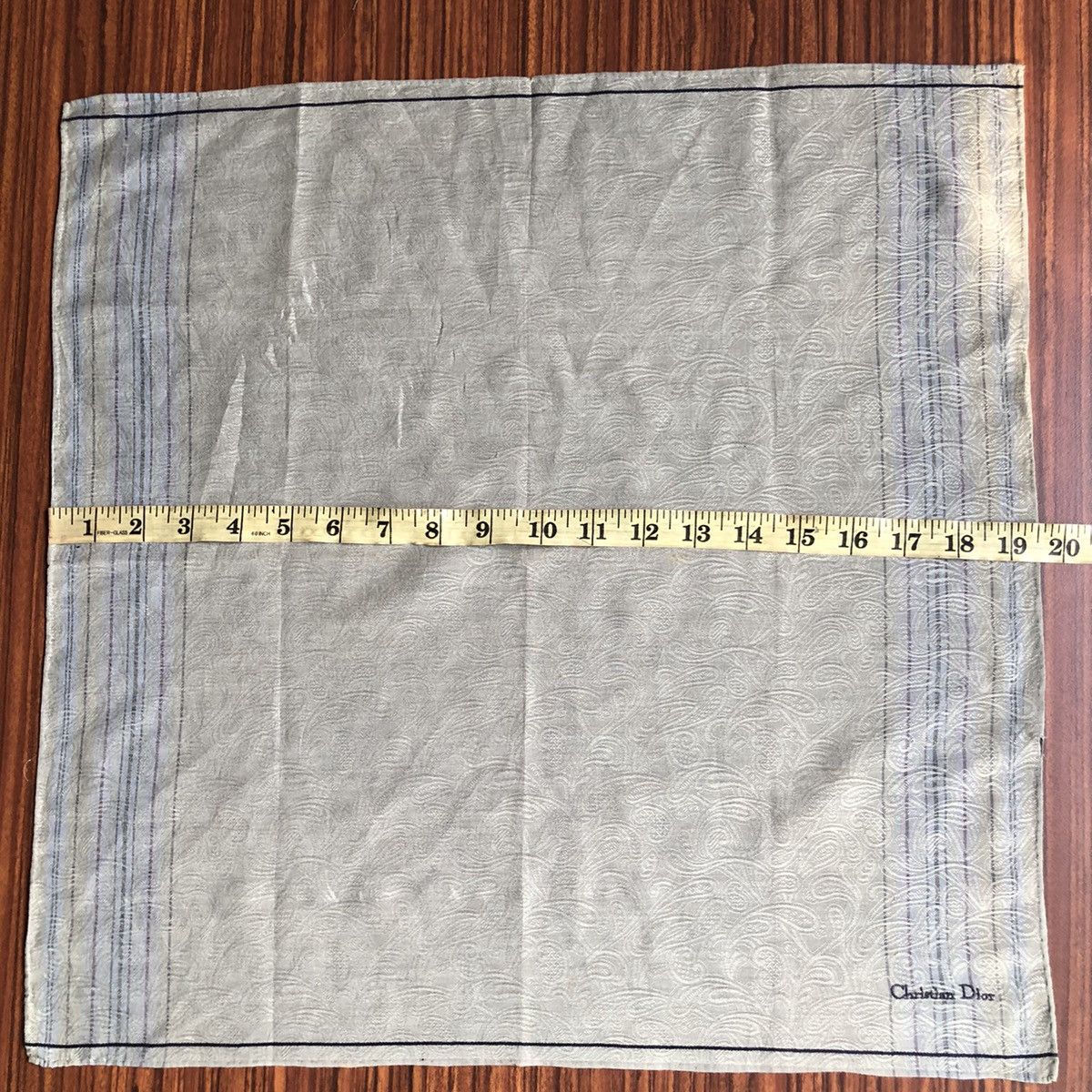 Christian Dior Monsieur Vintage Christian Dior Handkerchief Pocket Square Paisley Size ONE SIZE - 6 Thumbnail