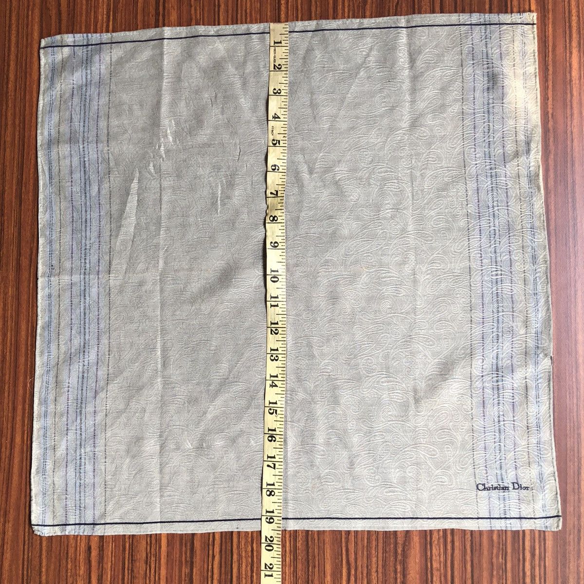 Christian Dior Monsieur Vintage Christian Dior Handkerchief Pocket Square Paisley Size ONE SIZE - 7 Thumbnail