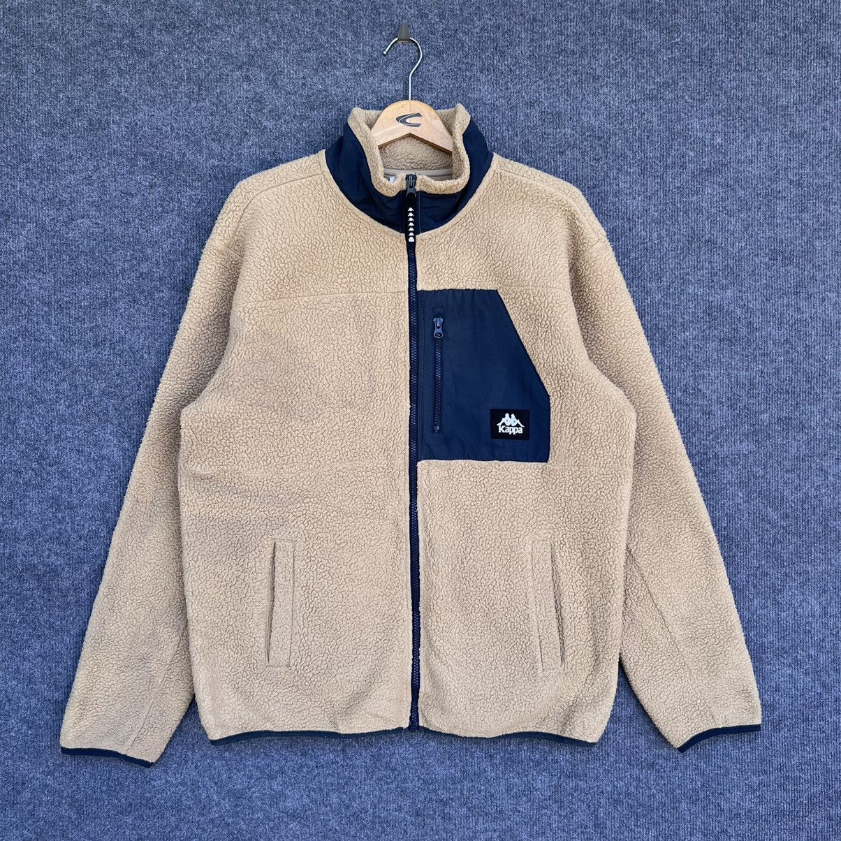 Kappa × Vintage Vintage Kappa Deep Pile Fleece Zip Up Jacket Size US XL / EU 56 / 4 - 1 Thumbnail