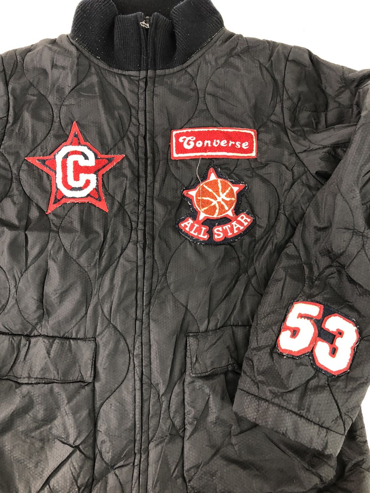 Converse × Vintage Converse All Star Puffer Quilted Jacket Patchwork 53 Size S Size US S / EU 44-46 / 1 - 4 Thumbnail