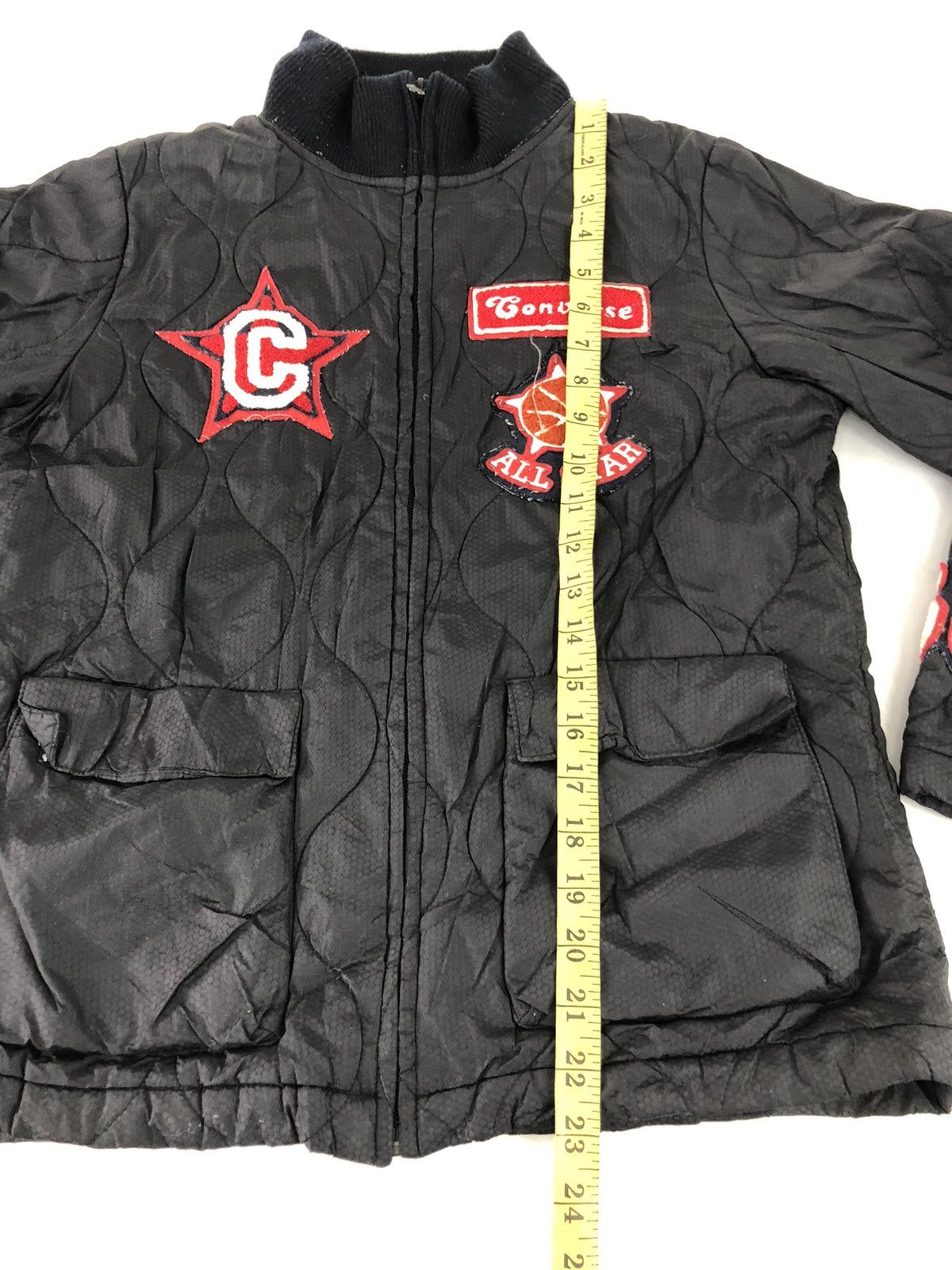 Converse × Vintage Converse All Star Puffer Quilted Jacket Patchwork 53 Size S Size US S / EU 44-46 / 1 - 10 Thumbnail