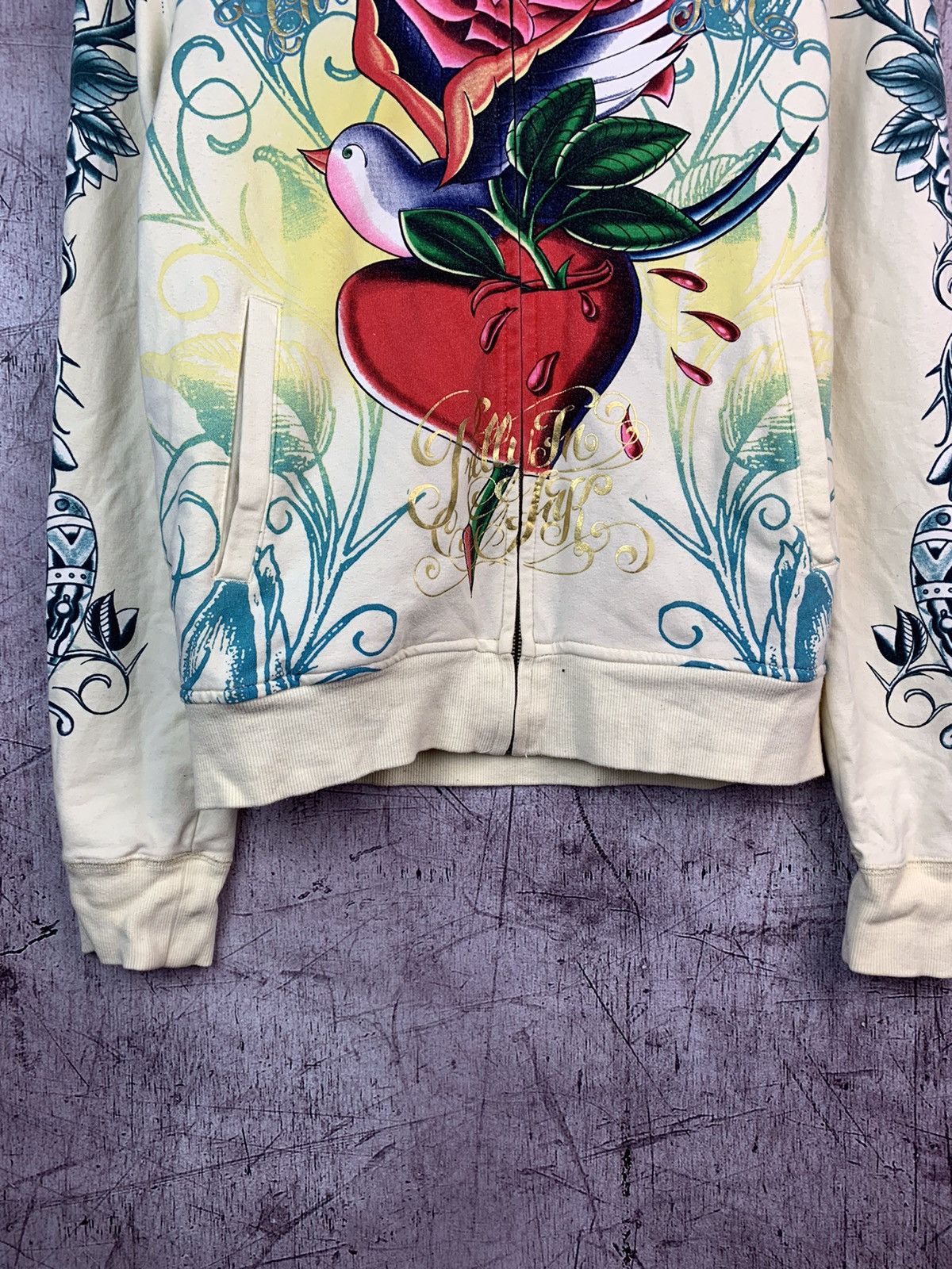 Christian Audigier Vintage Ed Hardy Christian Audigier Zip Up Hoodie Size M / US 6-8 / IT 42-44 - 4 Thumbnail