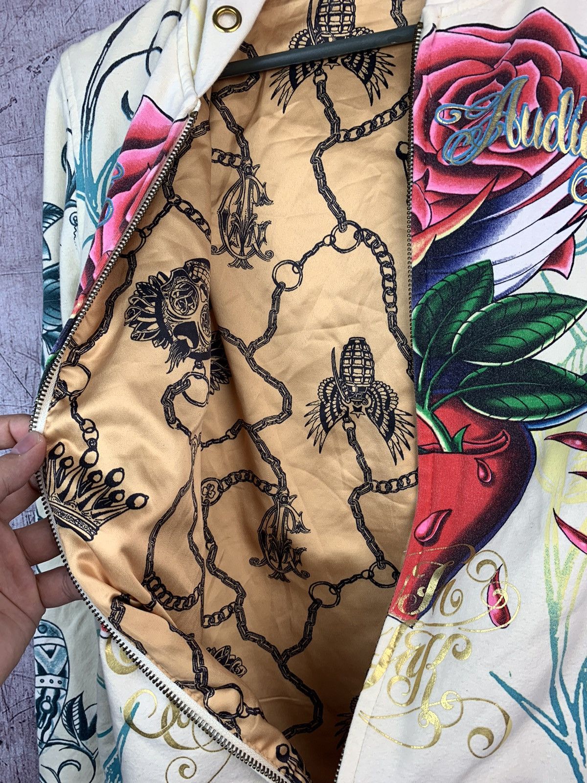 Christian Audigier Vintage Ed Hardy Christian Audigier Zip Up Hoodie Size M / US 6-8 / IT 42-44 - 11 Thumbnail
