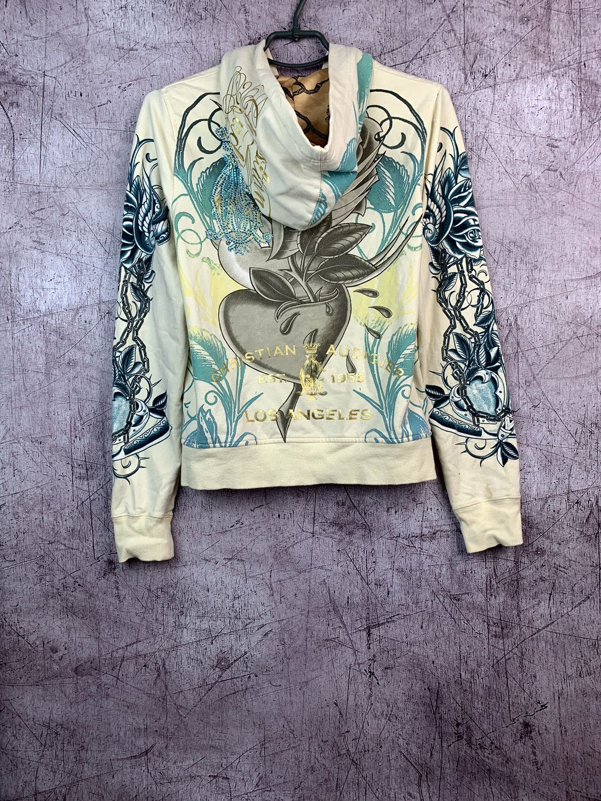 Christian Audigier Vintage Ed Hardy Christian Audigier Zip Up Hoodie Size M / US 6-8 / IT 42-44 - 2 Thumbnail