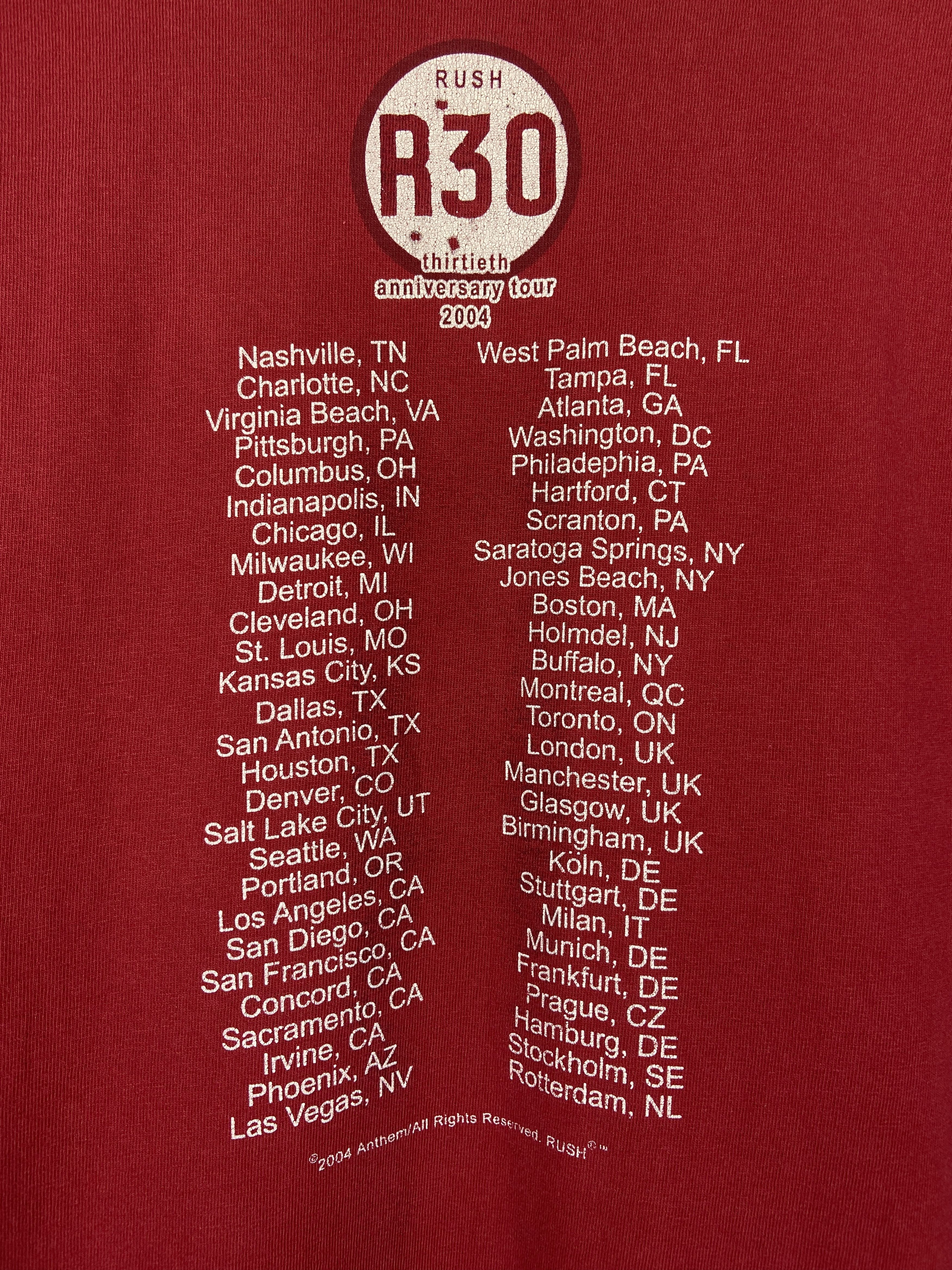Band Tees Vintage Rush R30 Anniversary Tour Rock Band T Shirt Tee Size US L / EU 52-54 / 3 - 6 Thumbnail