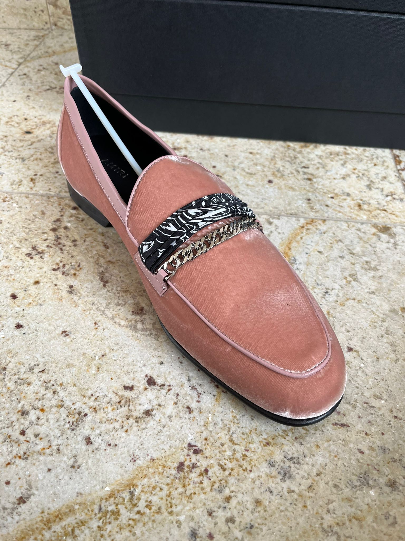 Amiri Bandana Chain Velvet Loafer in Salmon Size US 10 / EU 43 - 11 Thumbnail