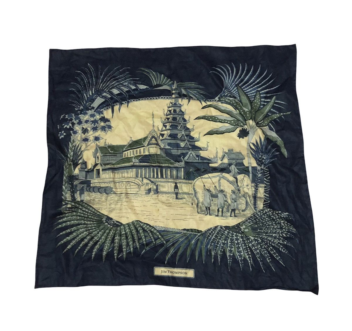 Designer Jim Thompson Pocket Square Landscape Cityscape Art Size ONE SIZE - 3 Thumbnail