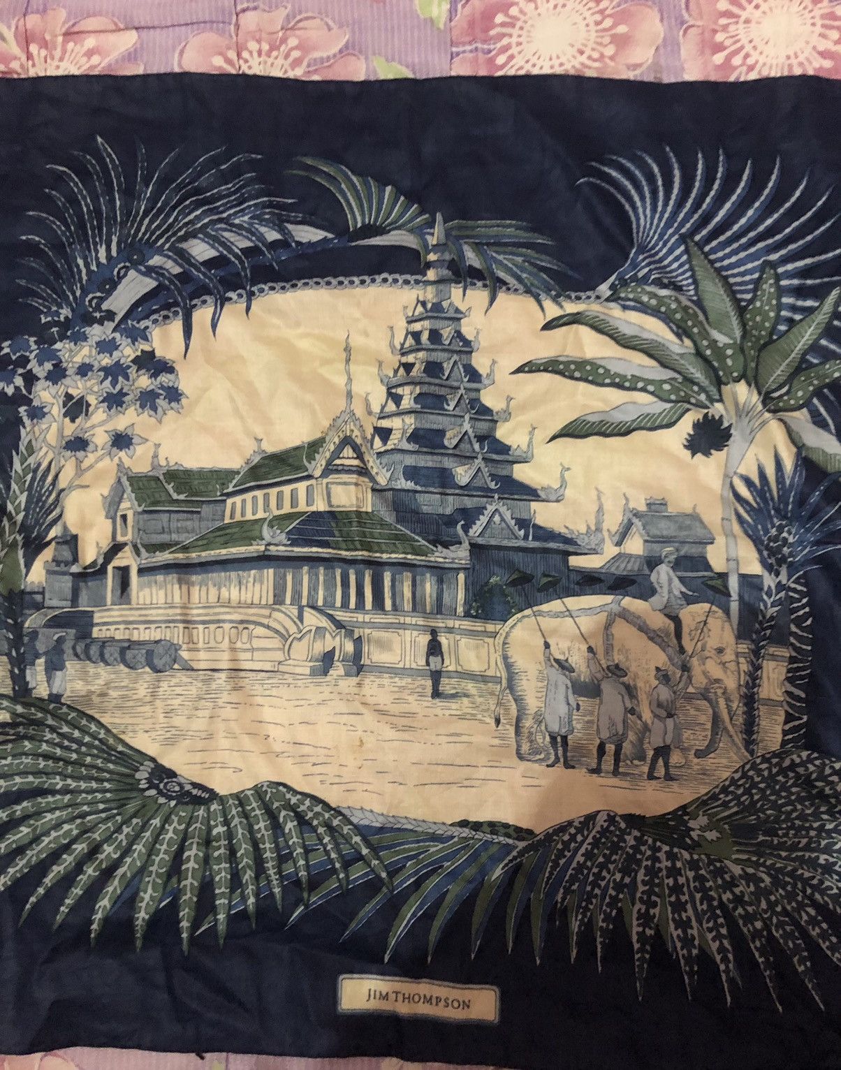 Designer Jim Thompson Pocket Square Landscape Cityscape Art Size ONE SIZE - 4 Thumbnail