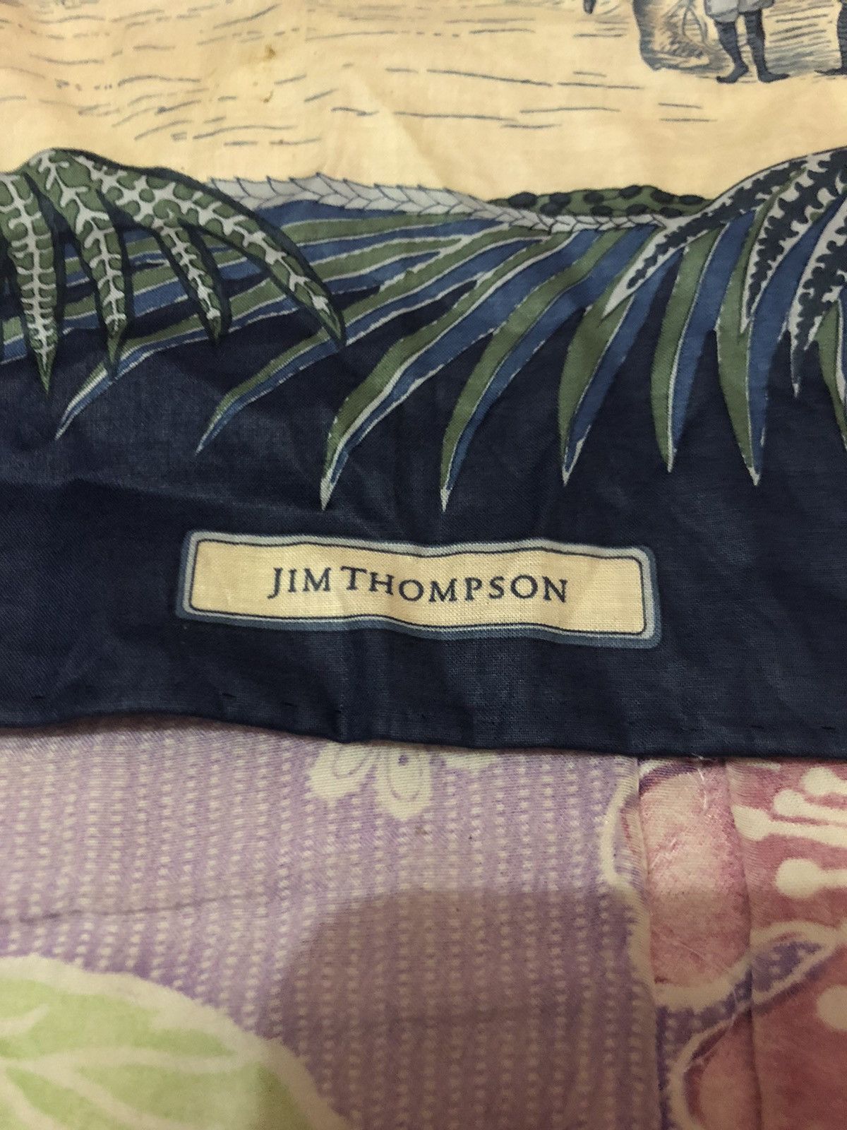 Designer Jim Thompson Pocket Square Landscape Cityscape Art Size ONE SIZE - 5 Thumbnail