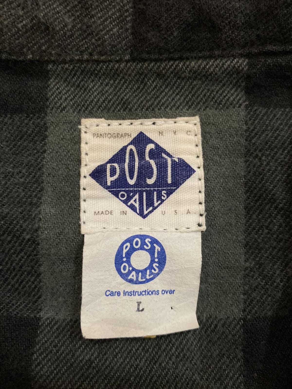 Japanese Brand × Post Overalls Post Overalls Check Plaid Workers Zipper Jacket Size US L / EU 52-54 / 3 - 6 Thumbnail