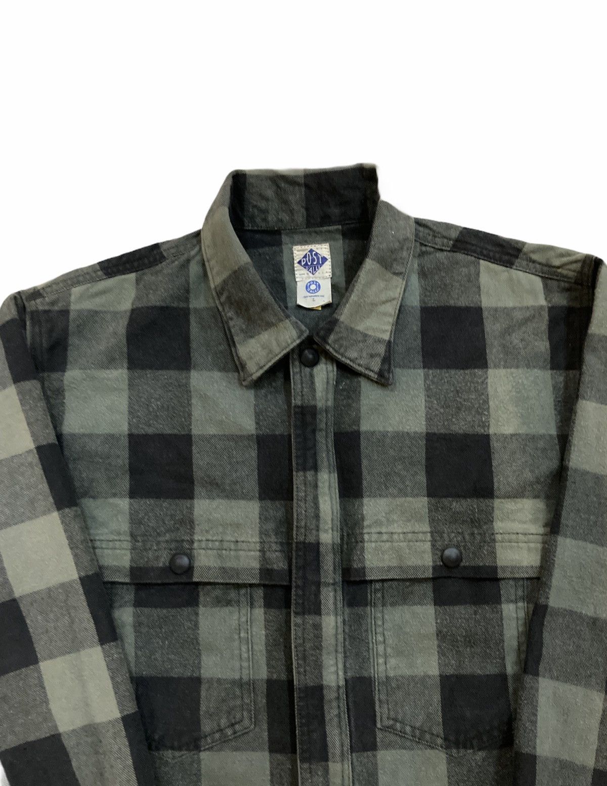 Japanese Brand × Post Overalls Post Overalls Check Plaid Workers Zipper Jacket Size US L / EU 52-54 / 3 - 4 Thumbnail
