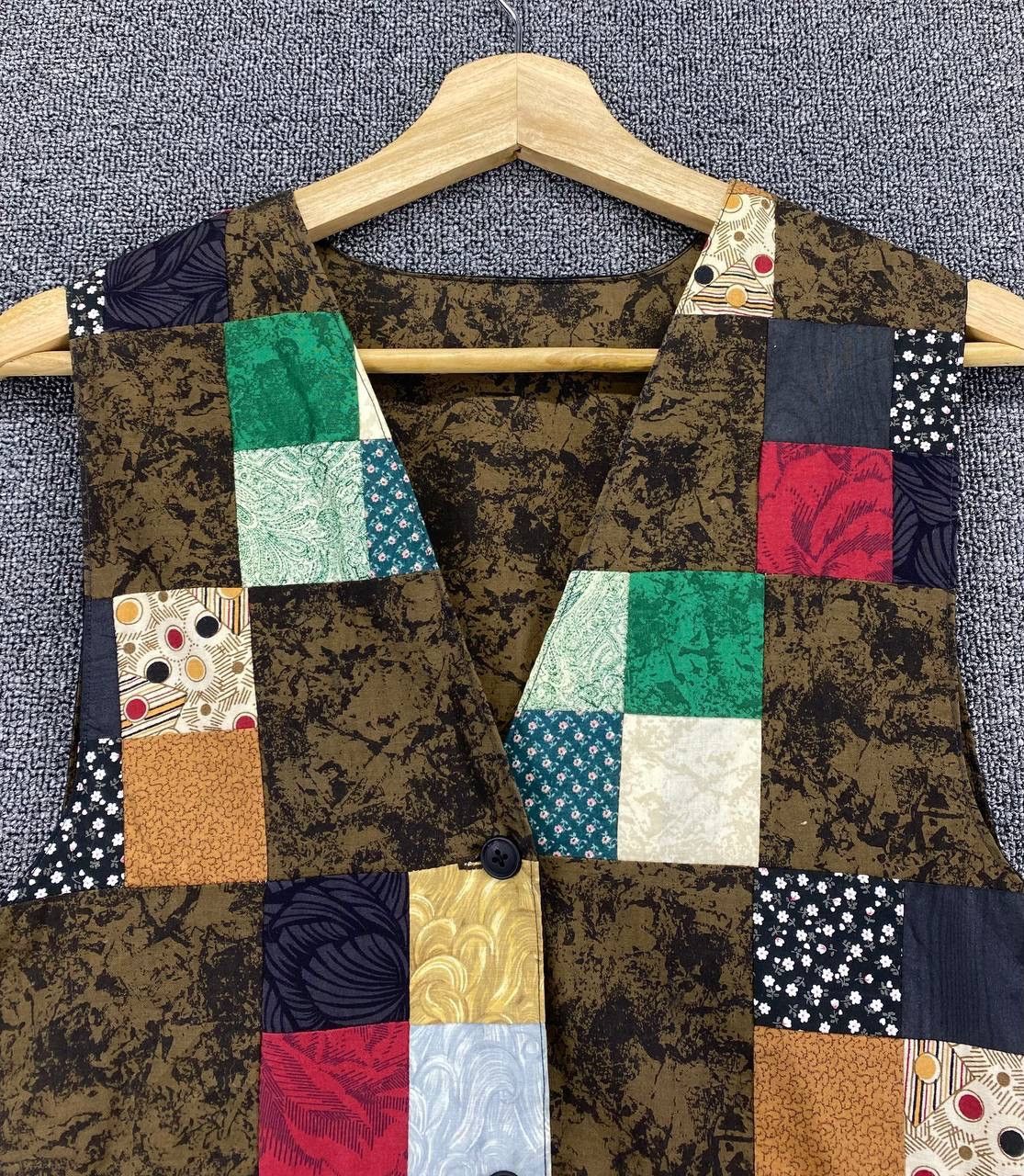 Japanese Brand Vintage Patchwork Multicolour Casual Vest Size M / US 6-8 / IT 42-44 - 3 Thumbnail