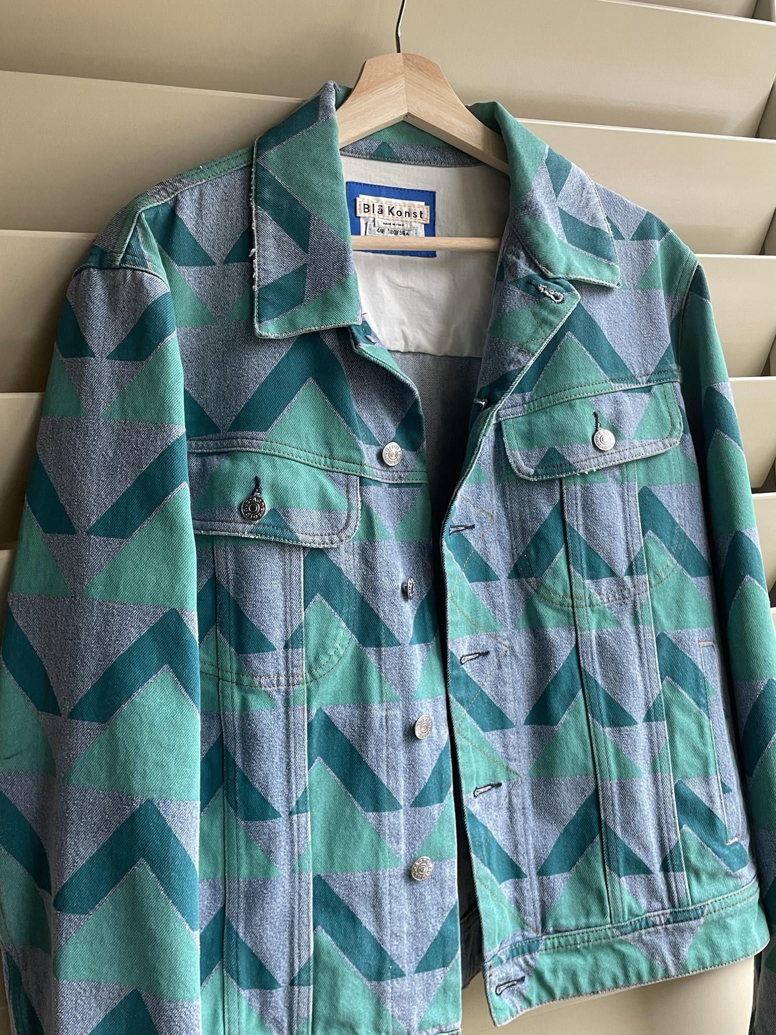 Acne Studios Bla Konst Tent Denim Jacket with Mountain Print Size US M / EU 48-50 / 2 - 3 Thumbnail