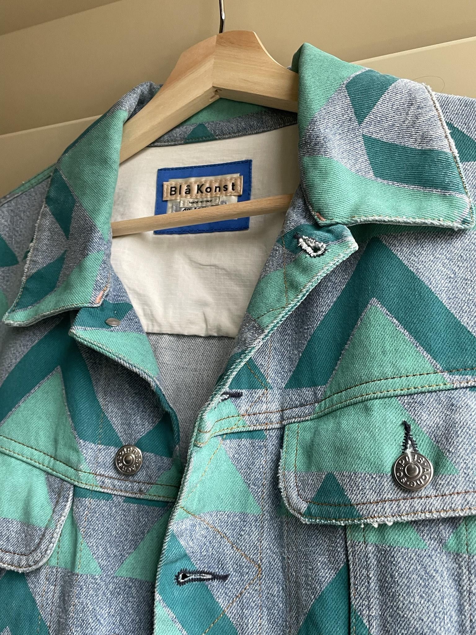 Acne Studios Bla Konst Tent Denim Jacket with Mountain Print Size US M / EU 48-50 / 2 - 5 Thumbnail
