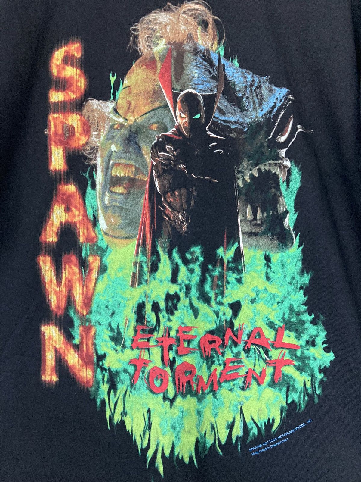 Vintage SPAWN 1997 MOVIE SHIRT ETERNAL TORMENT MCFARLANE VINTAGE 90S Size US L / EU 52-54 / 3 - 2 Thumbnail