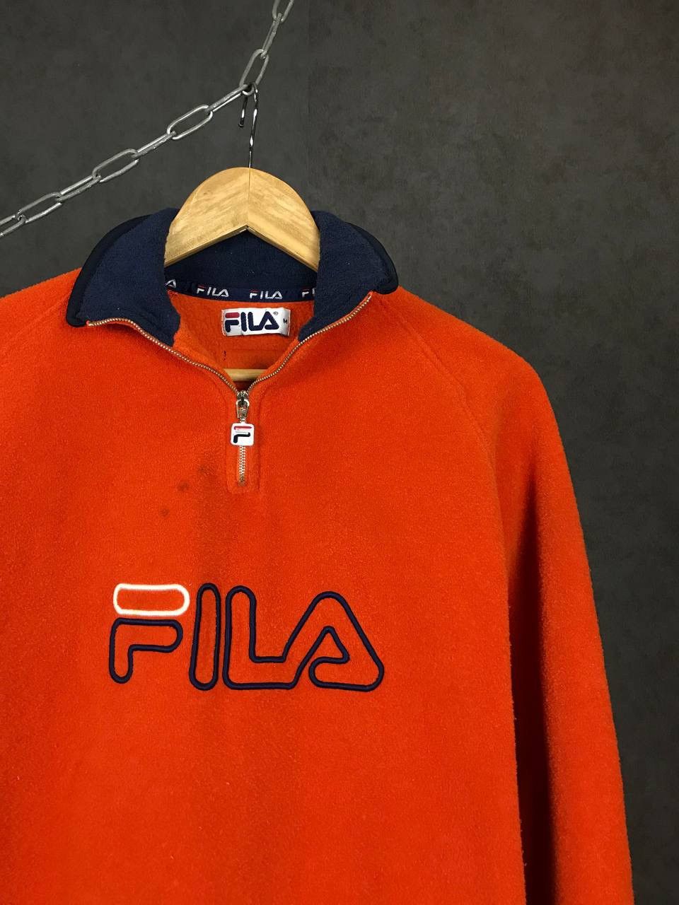Fila × Vintage Fila vintage streetwear center logo 1/4zip fleece sweatshirt Size US M / EU 48-50 / 2 - 2 Thumbnail