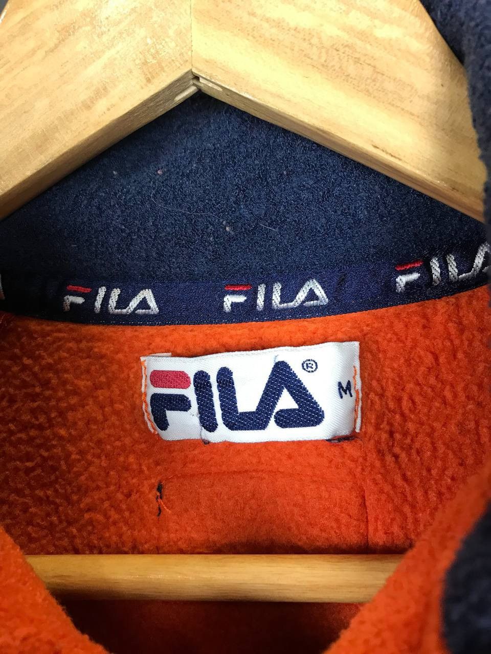 Fila × Vintage Fila vintage streetwear center logo 1/4zip fleece sweatshirt Size US M / EU 48-50 / 2 - 3 Thumbnail