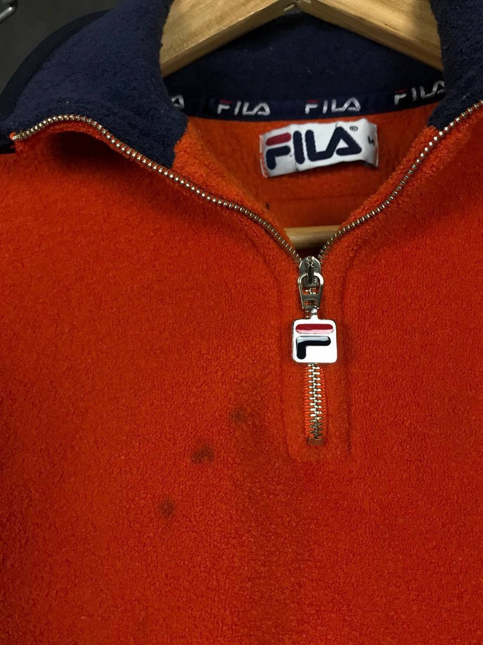 Fila × Vintage Fila vintage streetwear center logo 1/4zip fleece sweatshirt Size US M / EU 48-50 / 2 - 9 Thumbnail