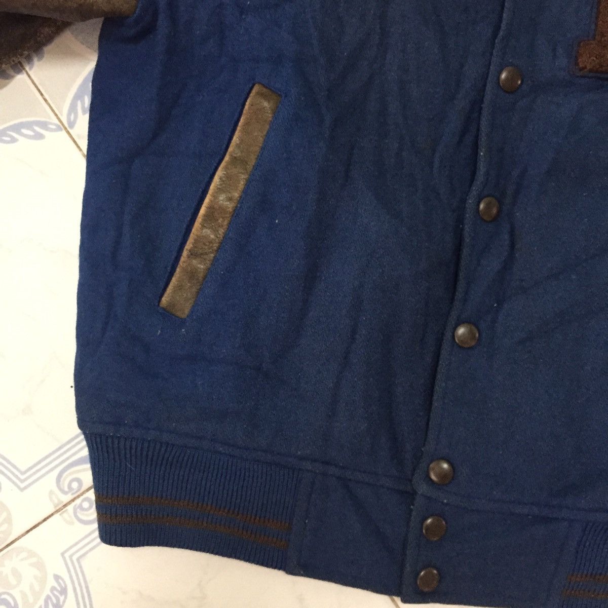 Macbeth Vtg MB MacBeth Varsity Jacket Leather Sleeve Size US M / EU 48-50 / 2 - 14 Thumbnail