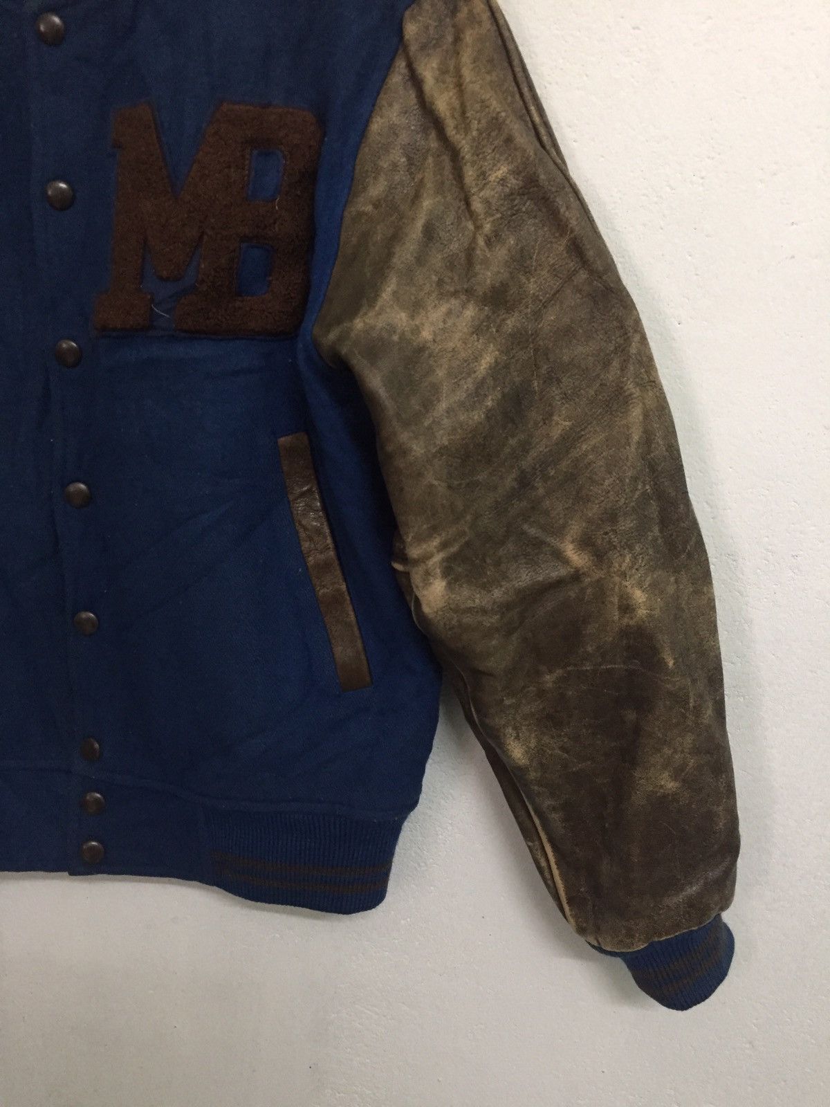Macbeth Vtg MB MacBeth Varsity Jacket Leather Sleeve Size US M / EU 48-50 / 2 - 6 Thumbnail